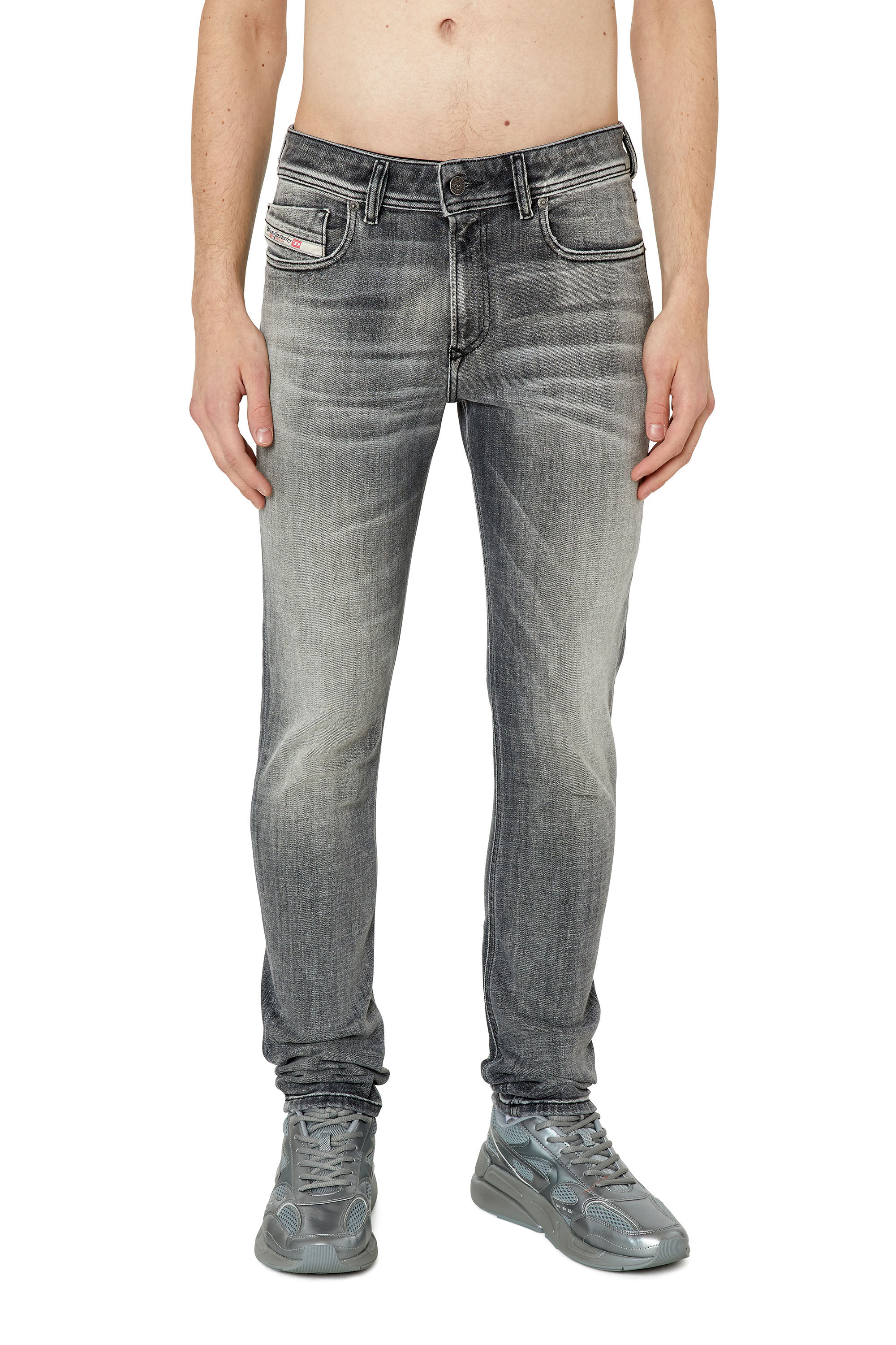 Diesel - Male's Skinny Jeans 1979 Sleenker 09E71, ブラック/ダークグレー - 3