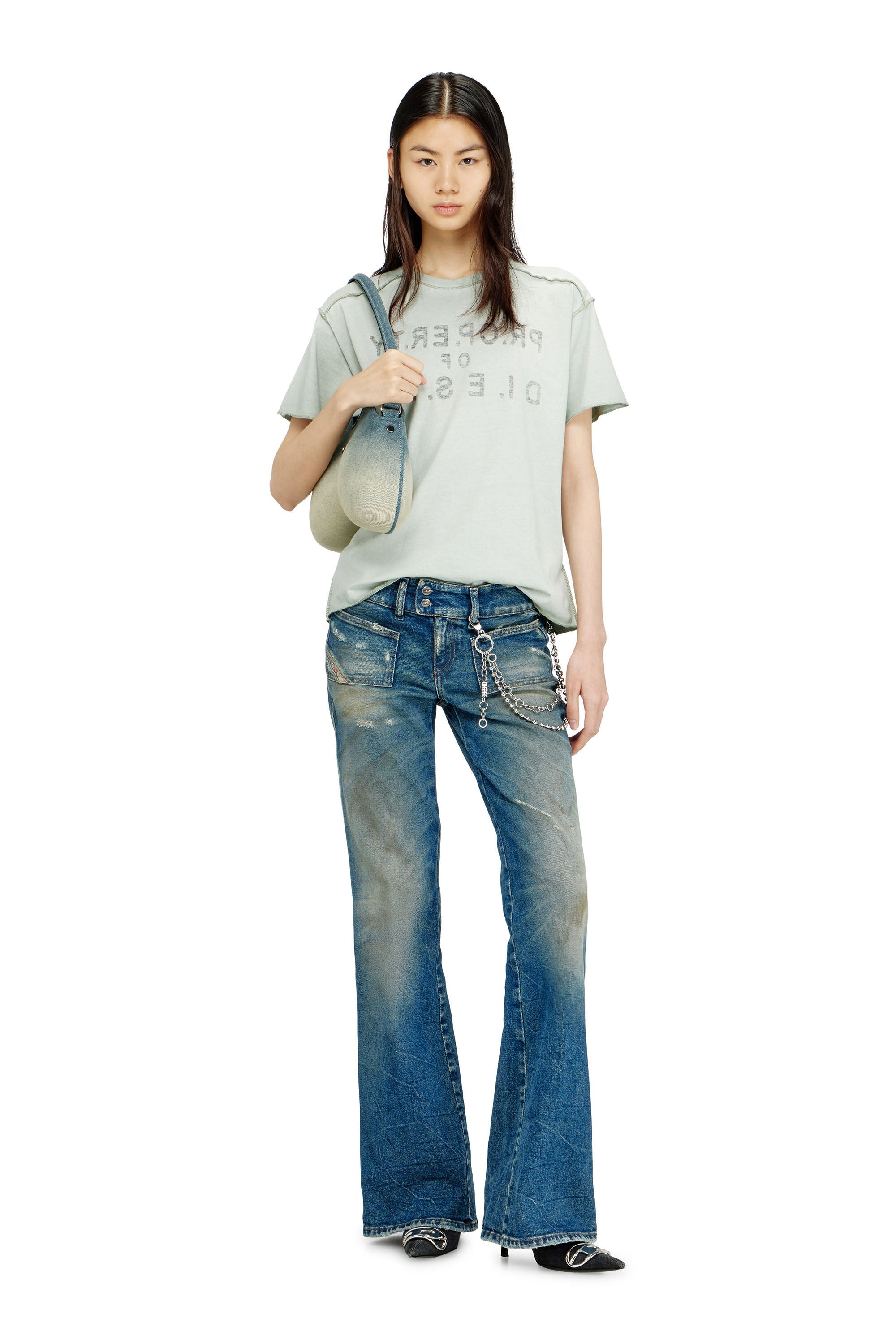 Diesel - T-ILY, Female's Tシャツ in アジュール - 1