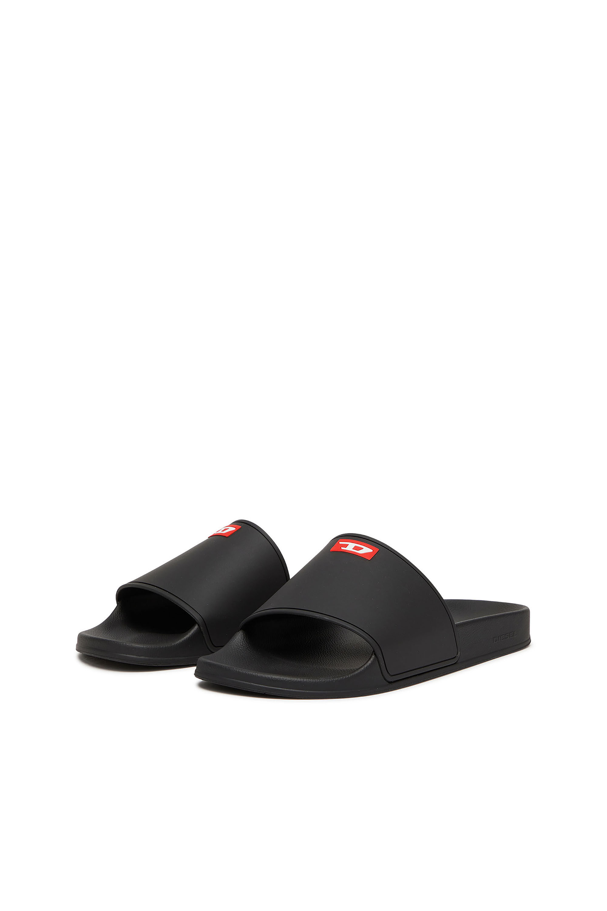 Diesel - SA-SWIM, Male's Sa-Swim-Rubber pool slides with D logo in ブラック - 8