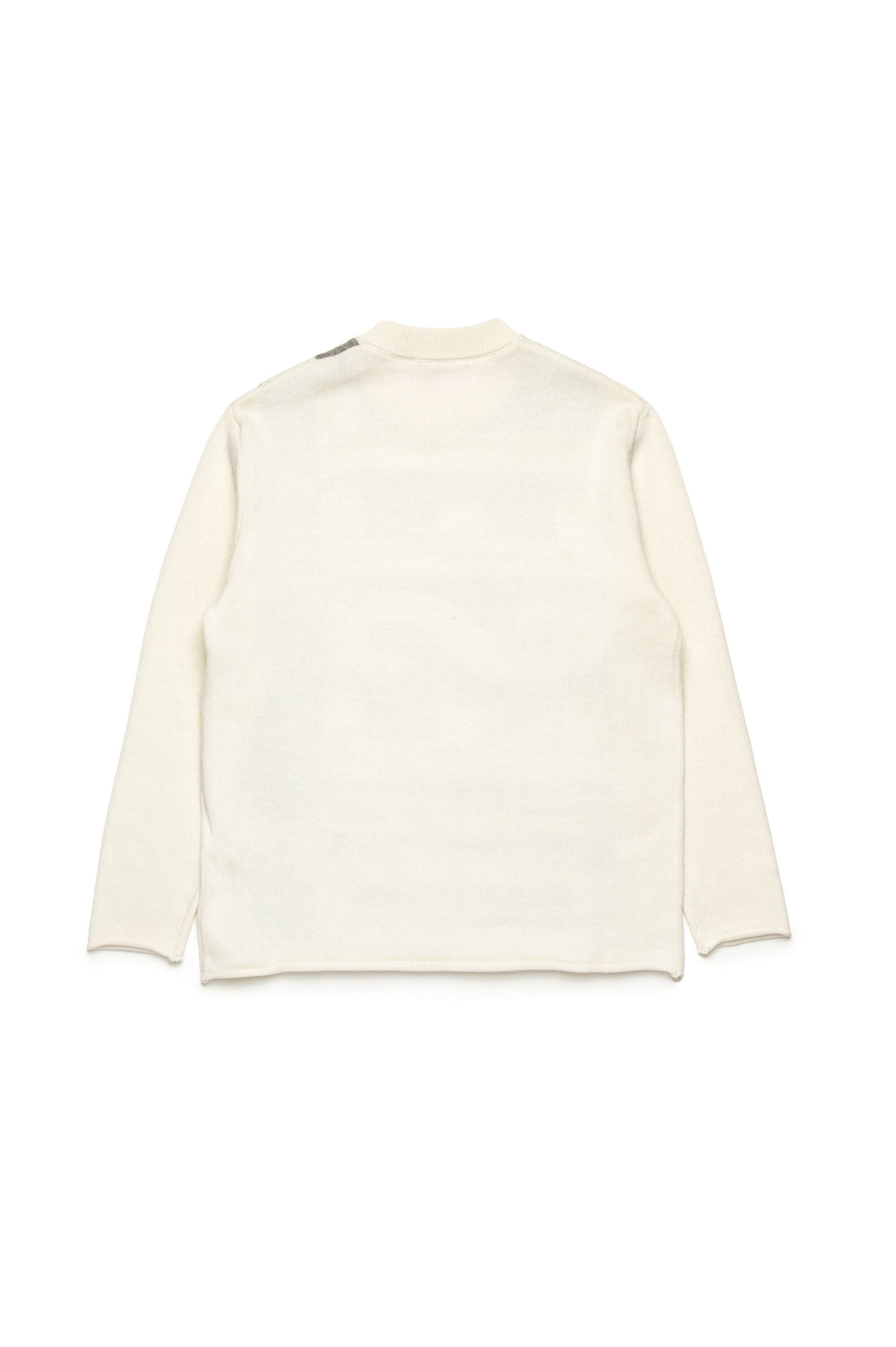 Diesel - KFLOYD OVER, Male's Jumper with peel-off logo in ホワイト - 2