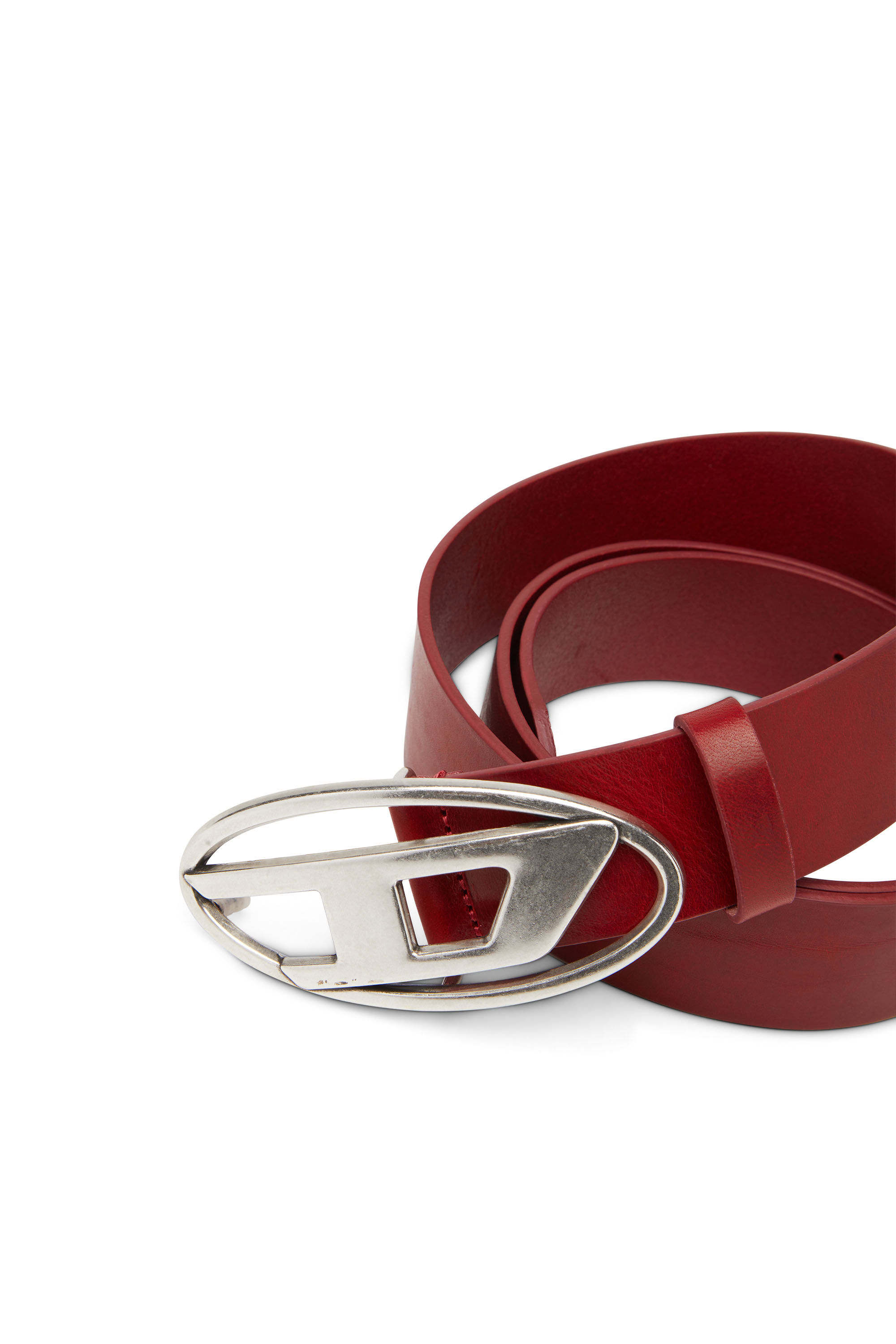Diesel - B-1DR, Male's カウレザーベルト in レッド - 2