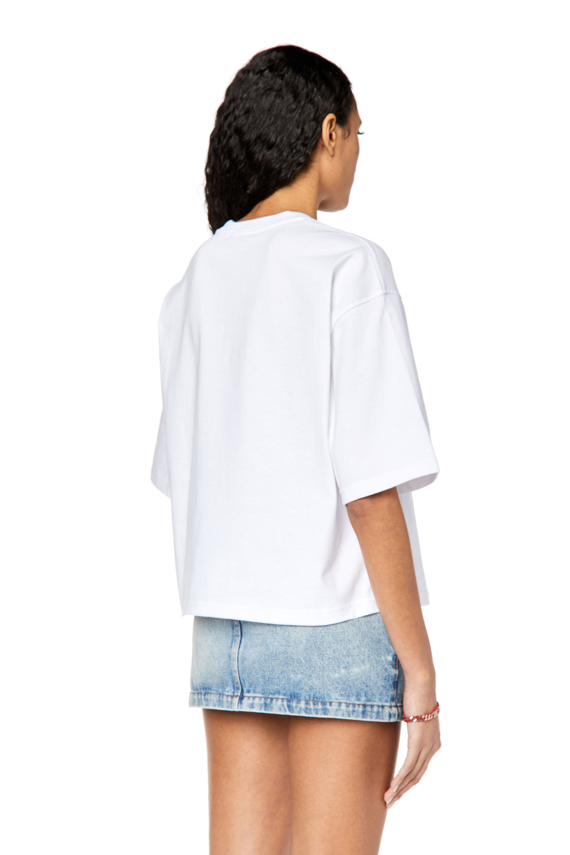 Diesel - T-ROWYLABEL, Female's 半袖Tシャツ DIESELロゴ in ホワイト - 4