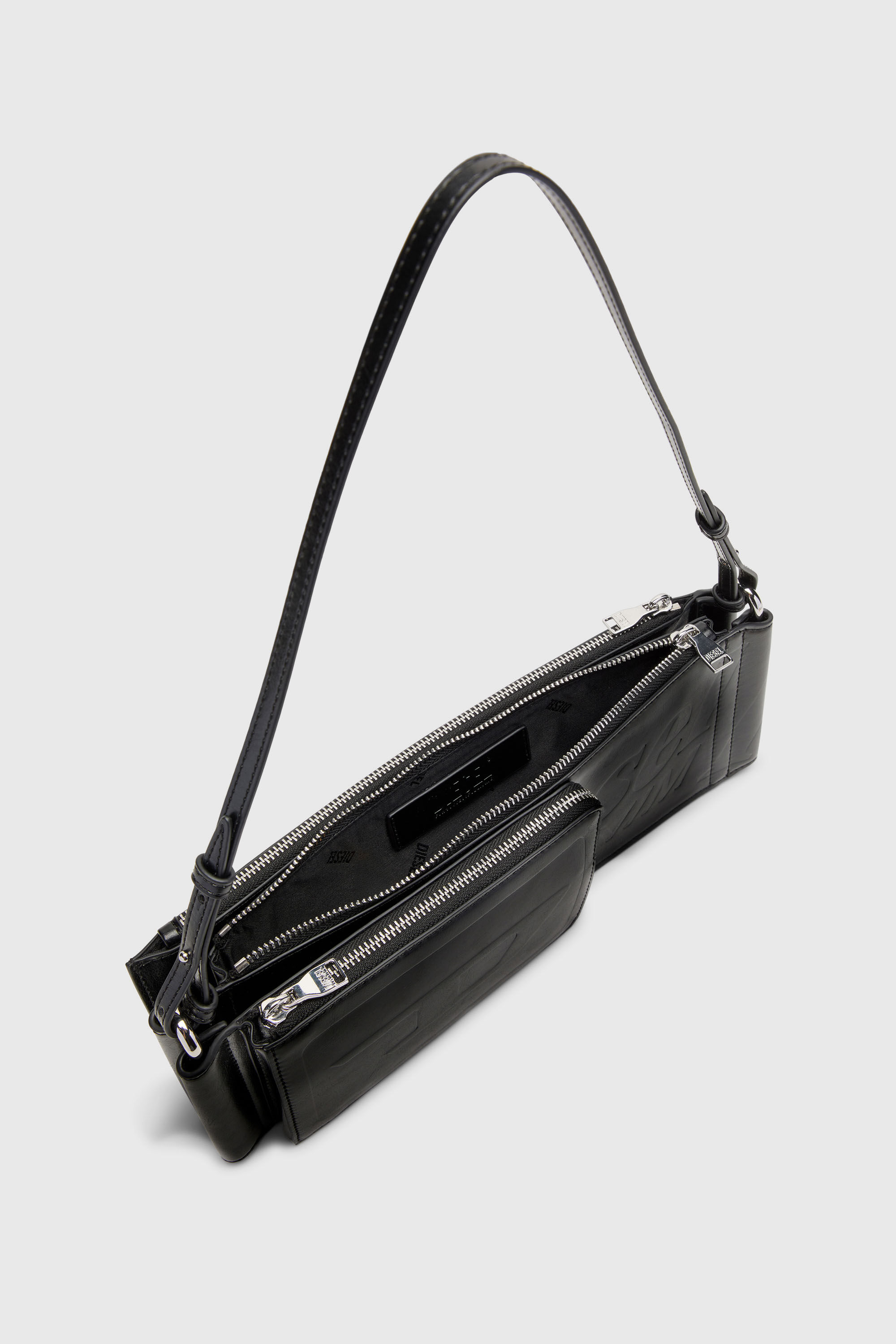Diesel - FLAG-D SHOULDER BAG X, Unisex's Flag-D-Modular logo-embossed shoulder bag in ブラック - 5