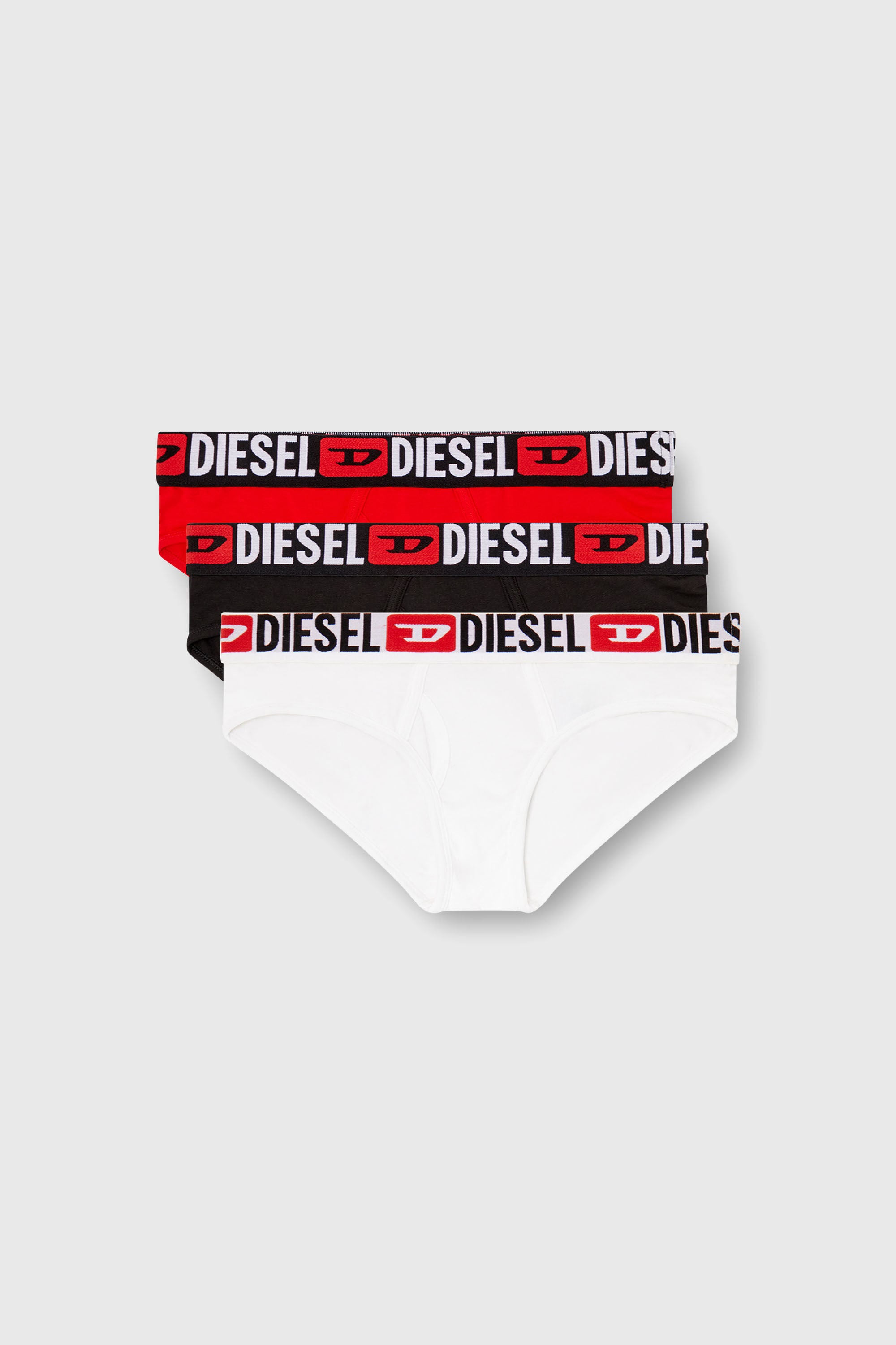 Diesel - OXY-D-CORE-3PACK, Female's ショーツ3枚パック in レッド/ブラック - 2