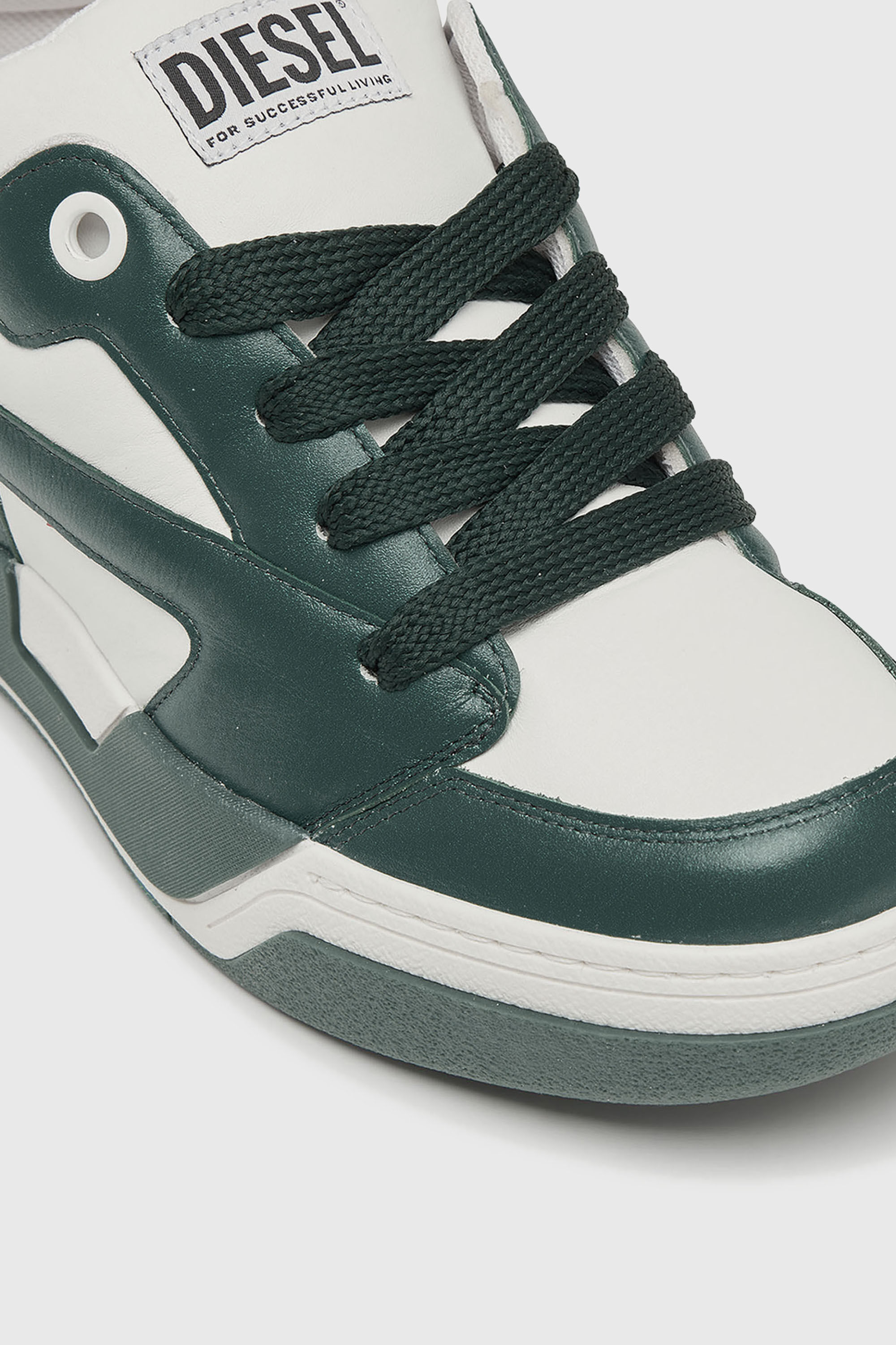 Diesel - S-D-OLLIE LOW, Male's ローカットスニーカー in ホワイト/グリーン - 6