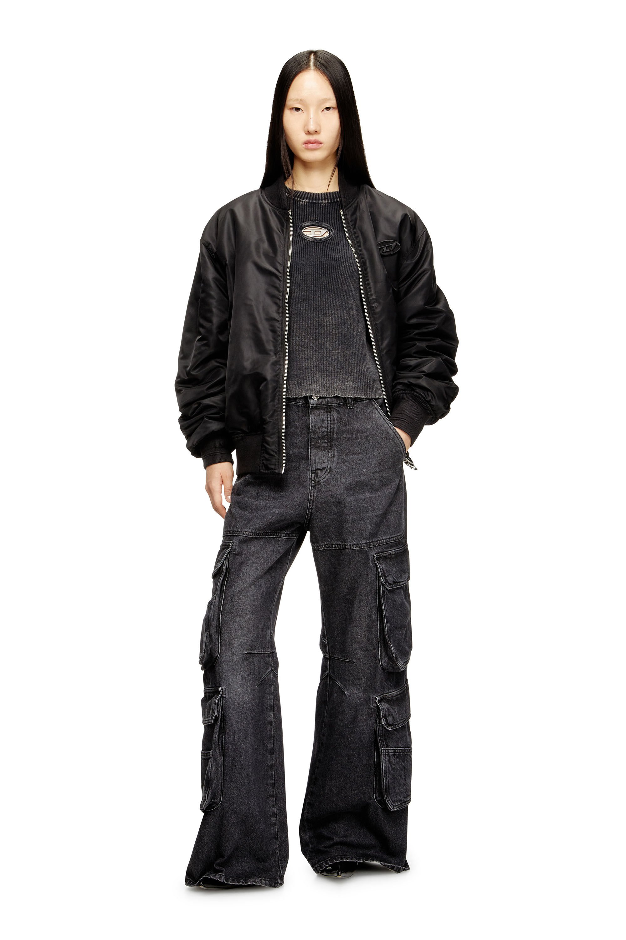 Diesel - M-ANCHOREX, Female's プルオーバーニット in ダークグレー - 1