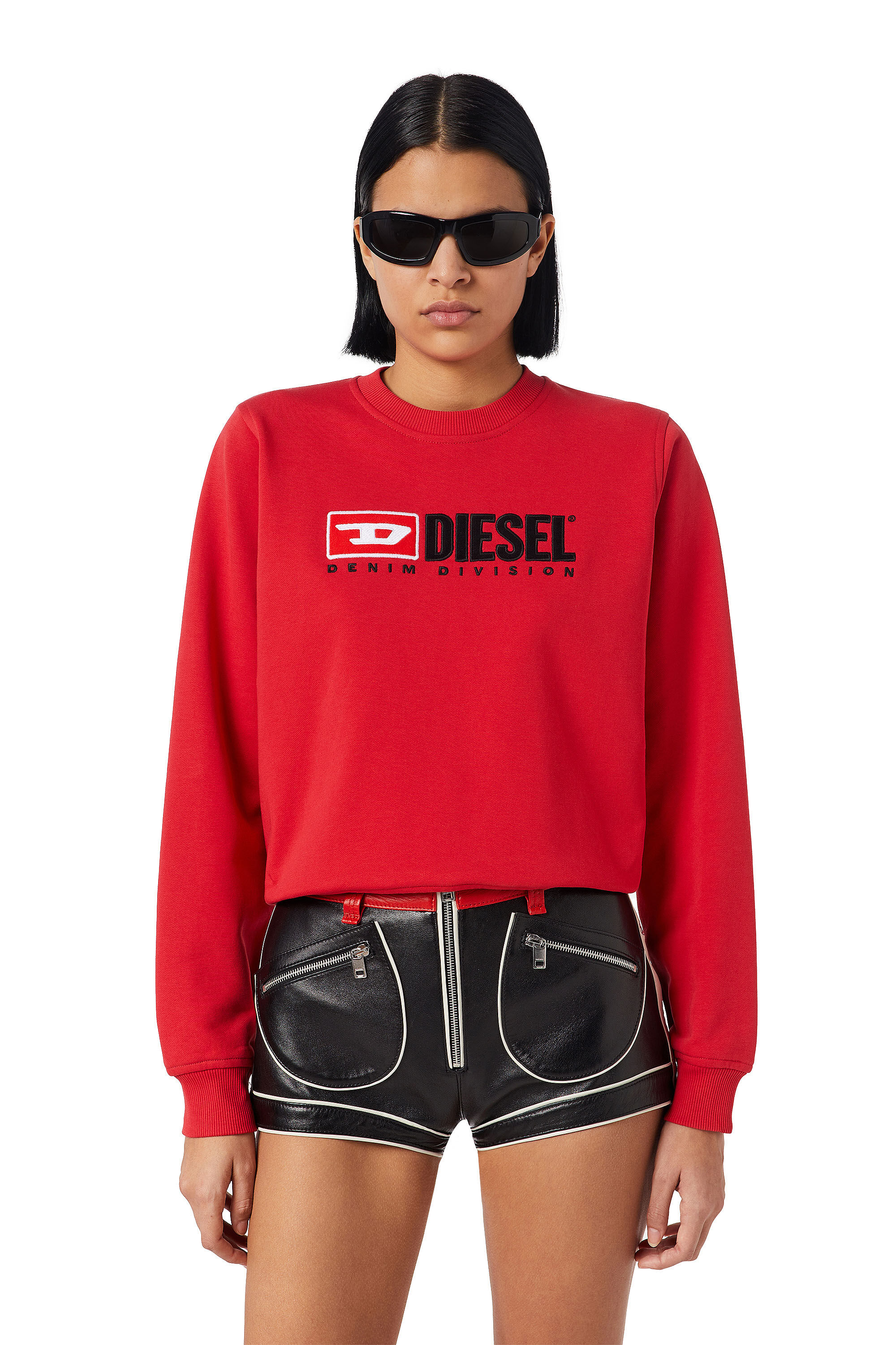 Diesel - F-REGGY-DIV, Female's Denim Division sweatshirt in レッド - 3