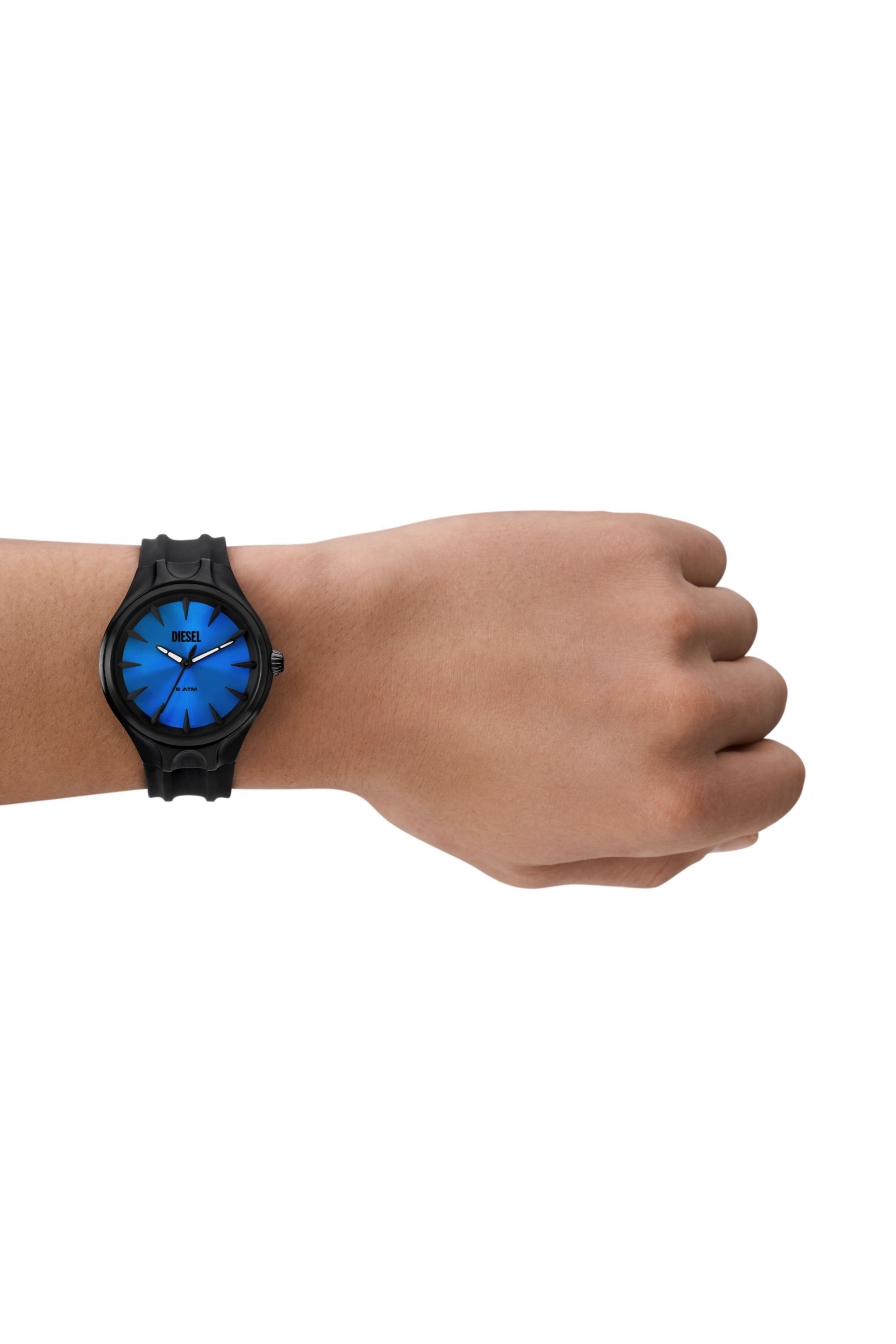 DZ2203 Streamline three-hand black silicone watch｜メンズ｜DIESEL