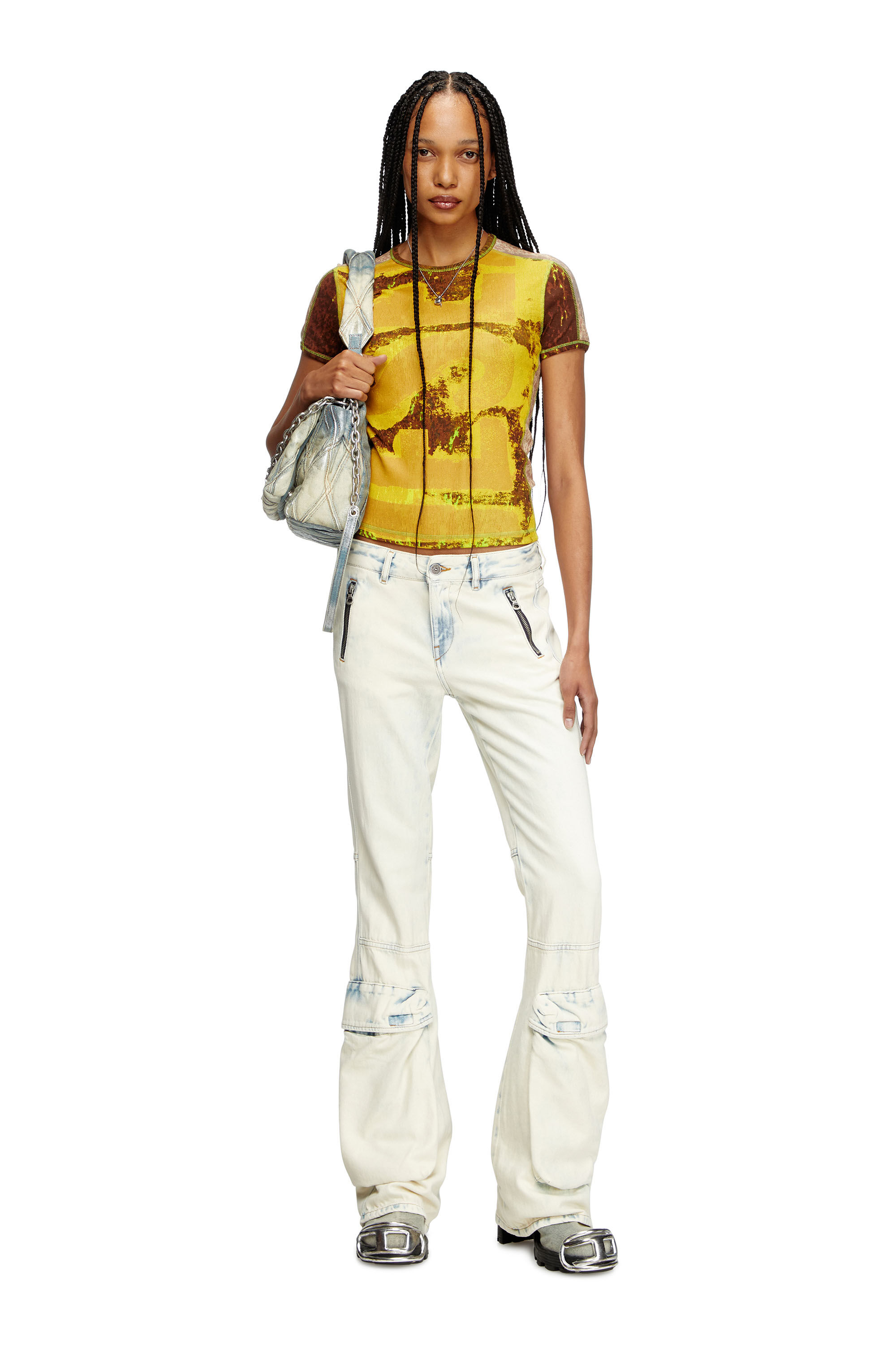Diesel - Female's Bootcut Jeans D-Poky 0CBCV, ライトブルー - 1