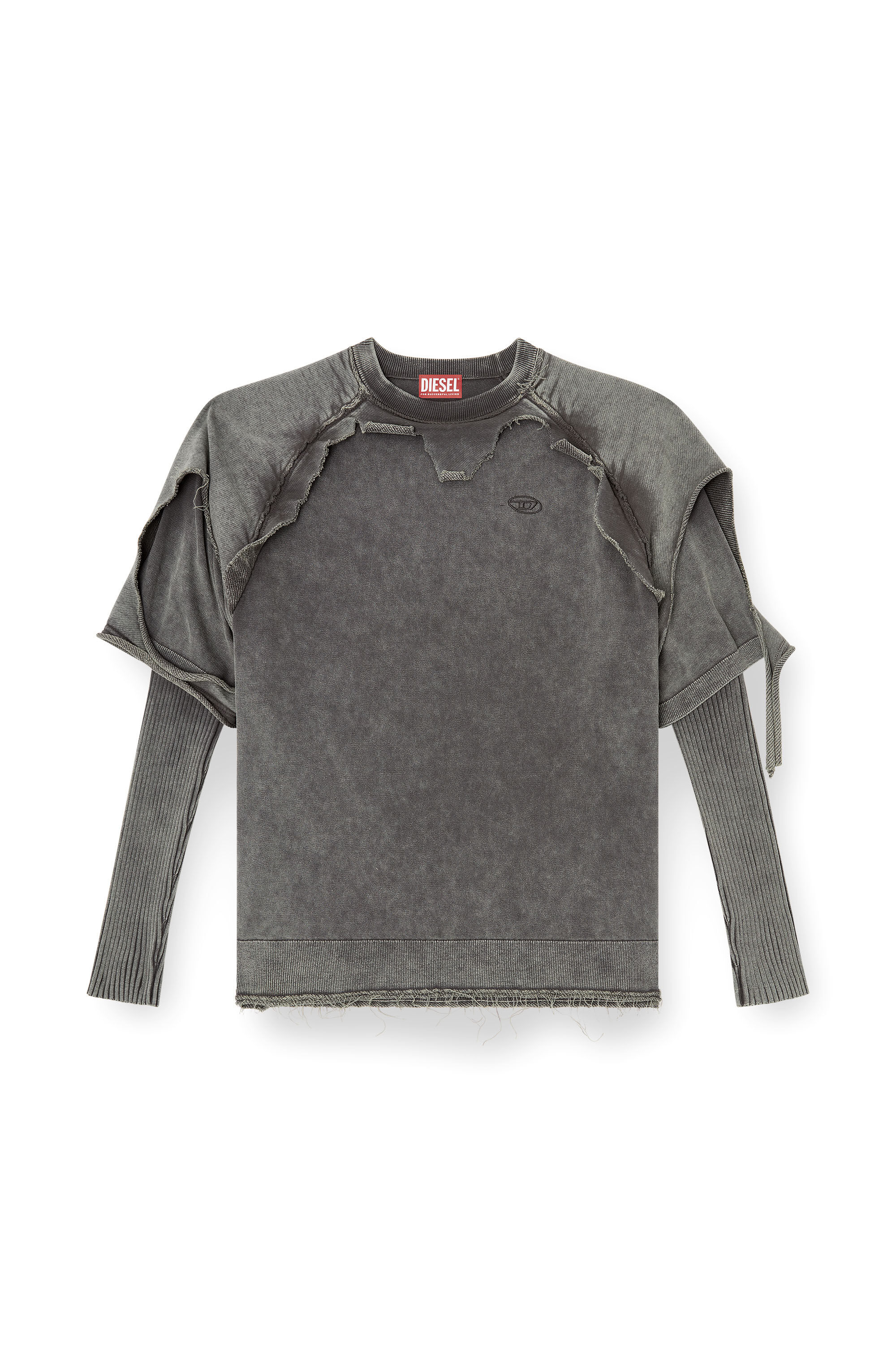 Diesel - K-PETRO, Male's プルオーバートップ in ダークグレー - 2