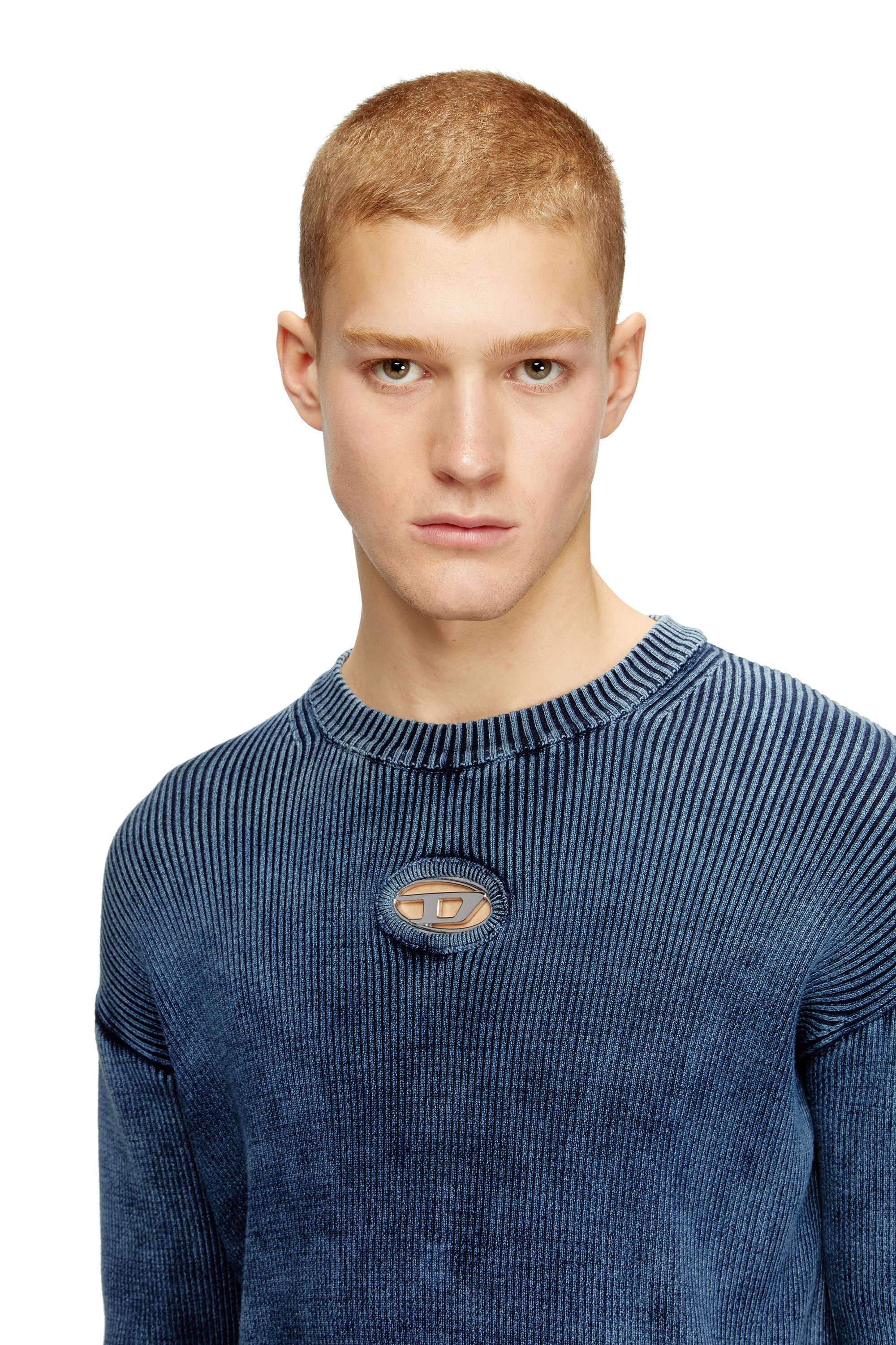 Diesel - K-DARREN-D, Male's プルオーバーニット in ブルー - 4