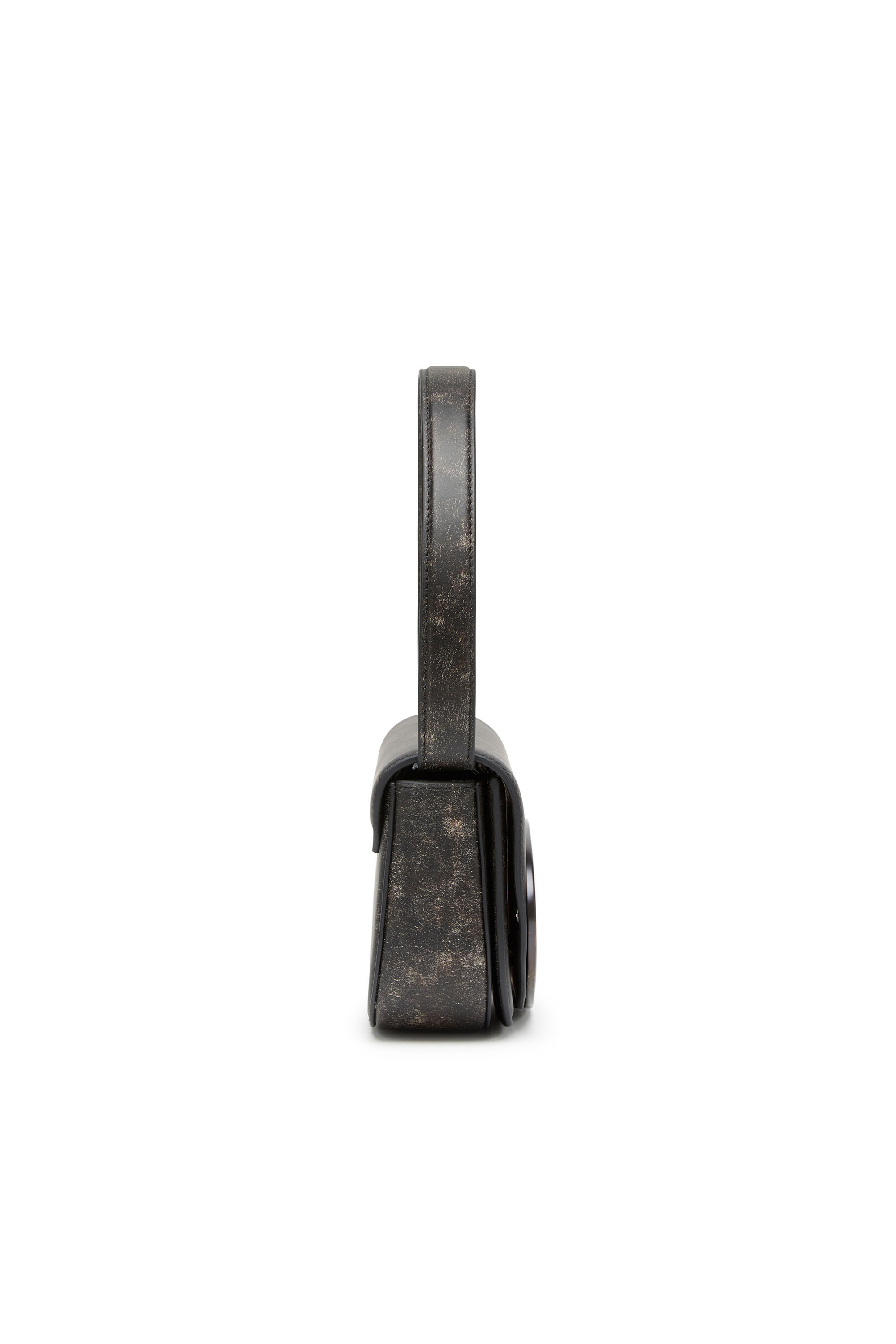 Diesel - 1DR, Female's 1DR-Iconic shoulder bag in distressed leather in ダークブラウン - 4