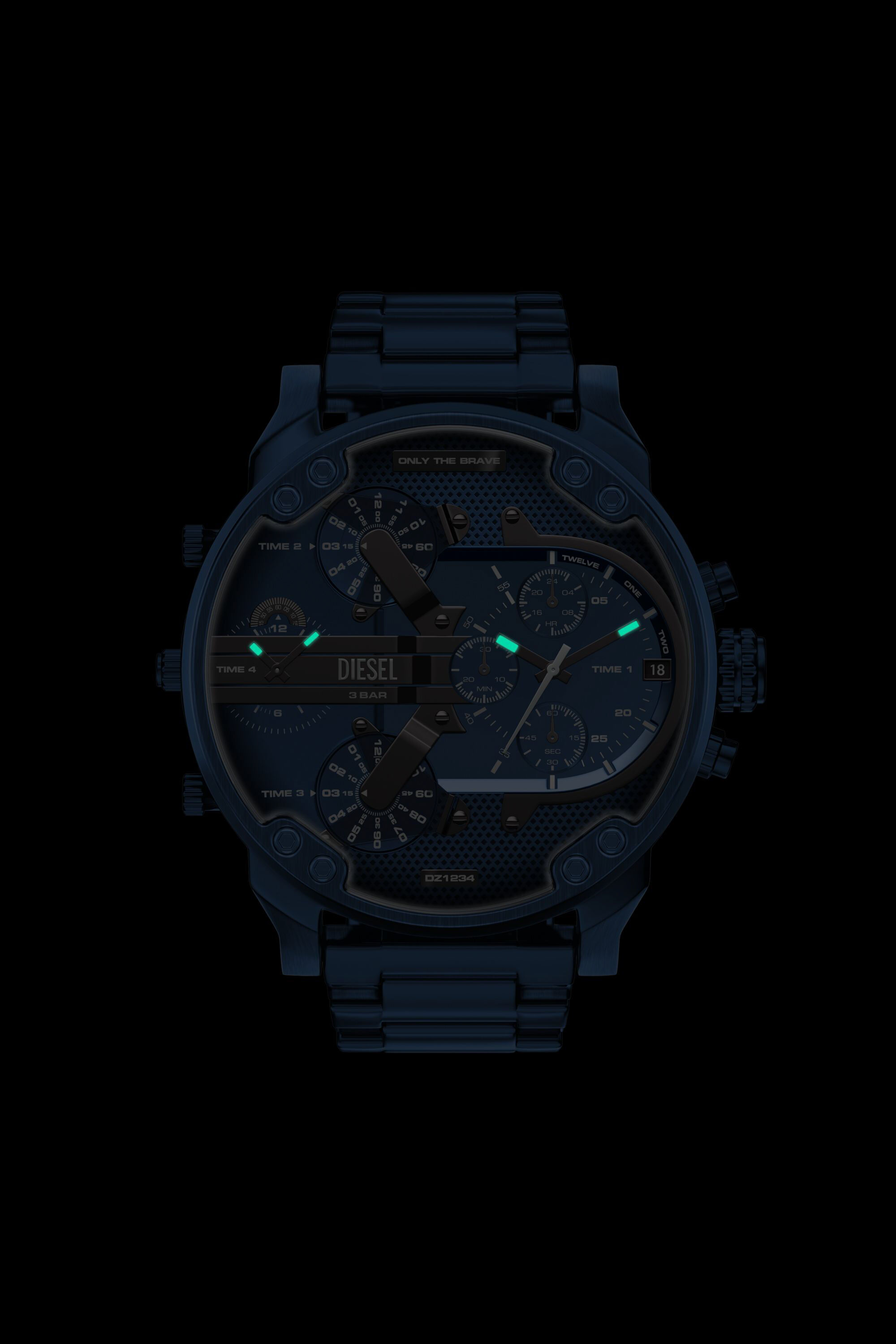 Diesel - DZ7496 WATCH, Male's Mr. Daddy 2.0 Blue Stainless Steel Watch in ブルー - 6