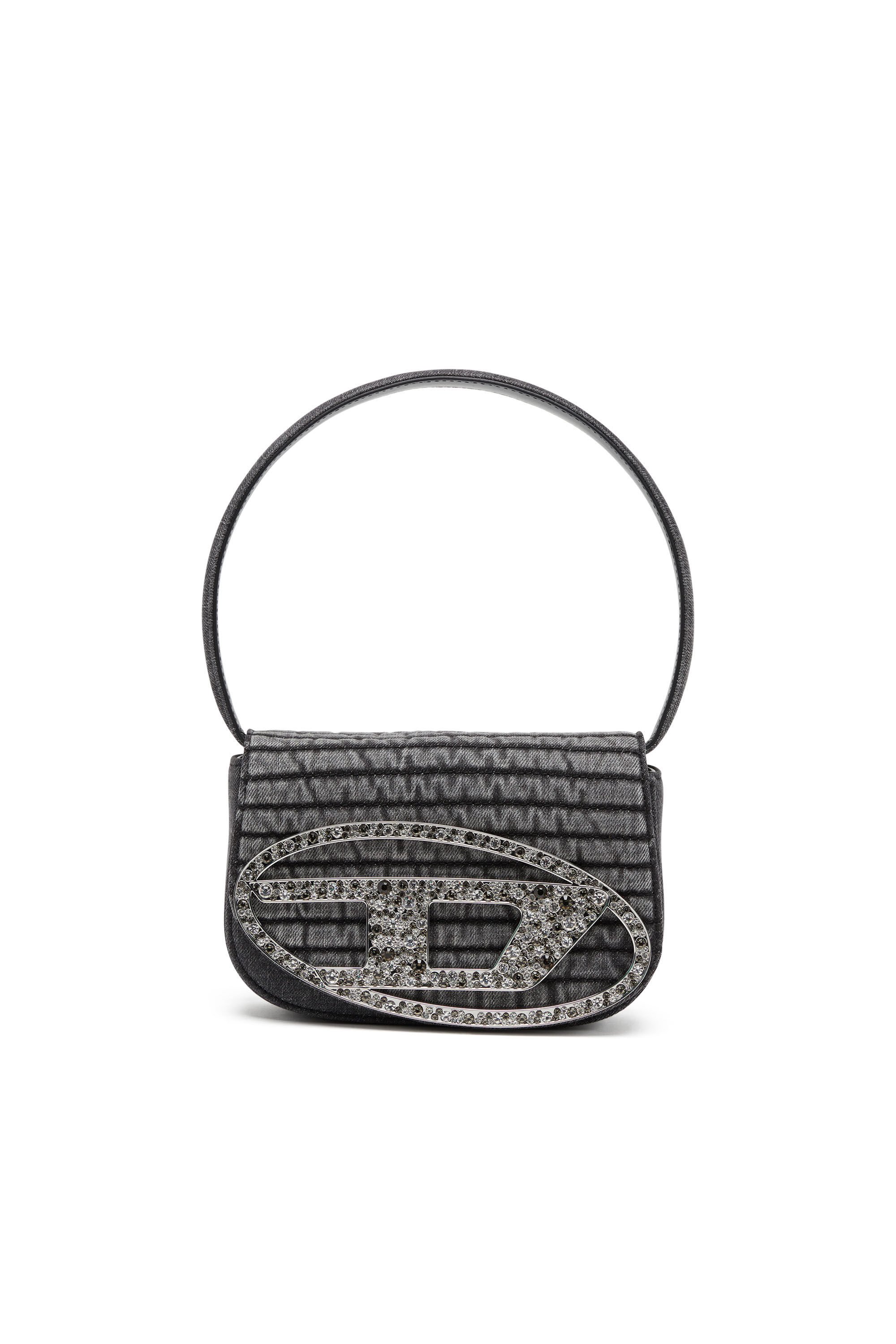 Diesel ウォッシュドブラックデニム1DRショルダーバッグ 1DR