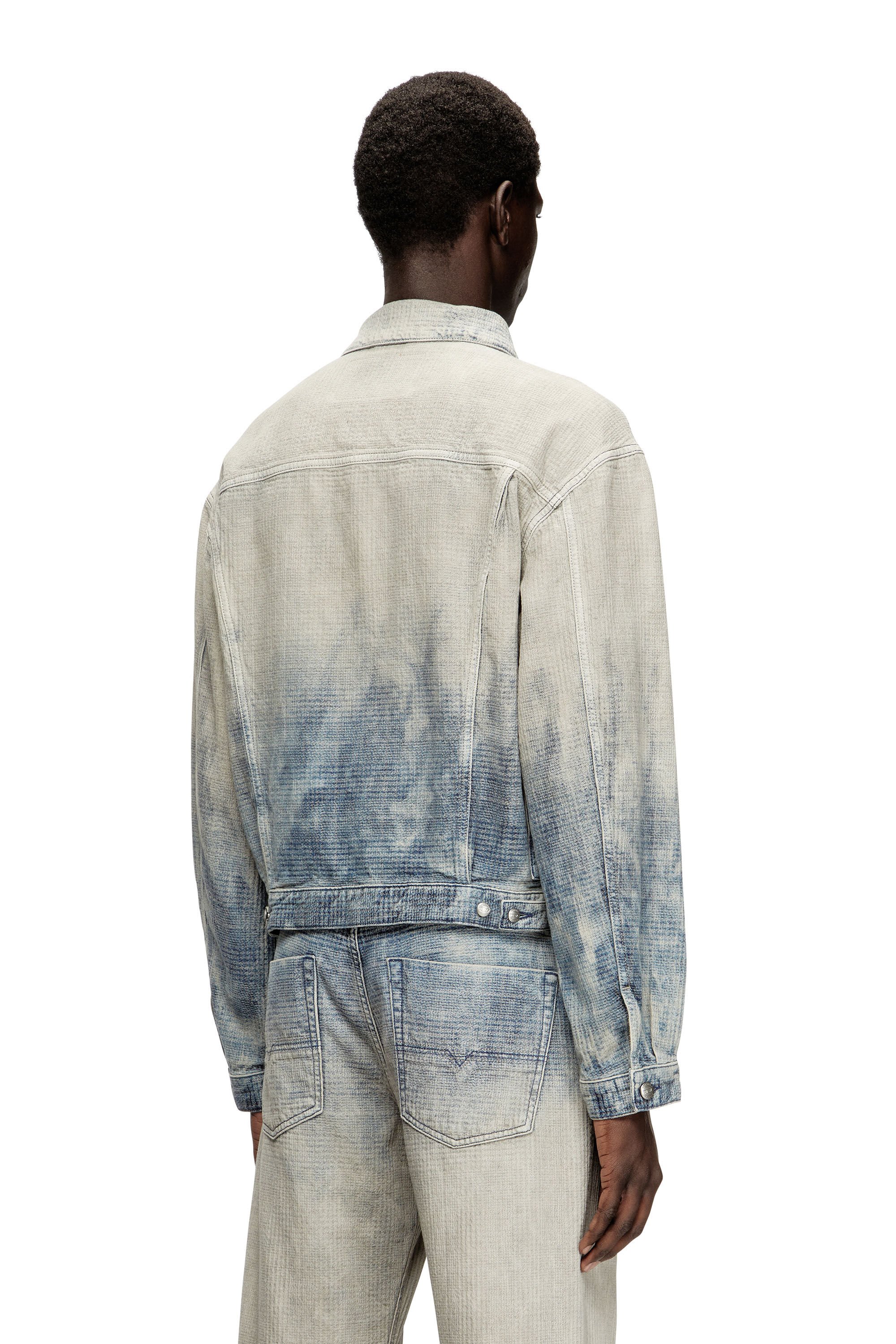 Diesel - D-RANGER, Unisex's デニムジャケット in グレー/ブルー - 5