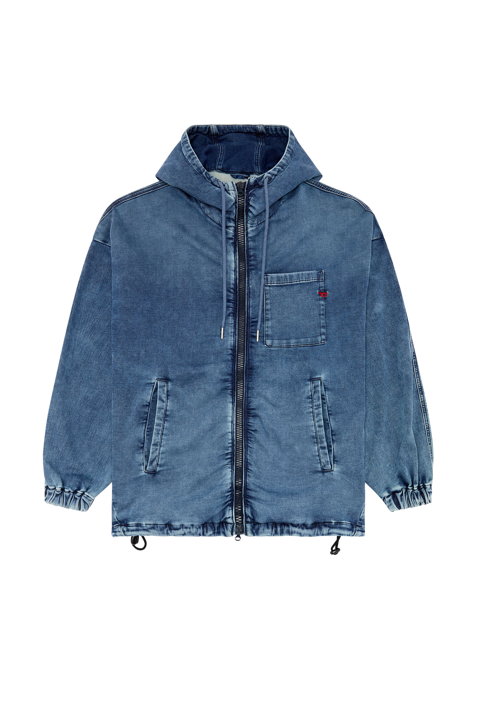 D-HENNES-B JOGG デニムジャケットフーディー｜ブルー｜メンズ｜DIESEL