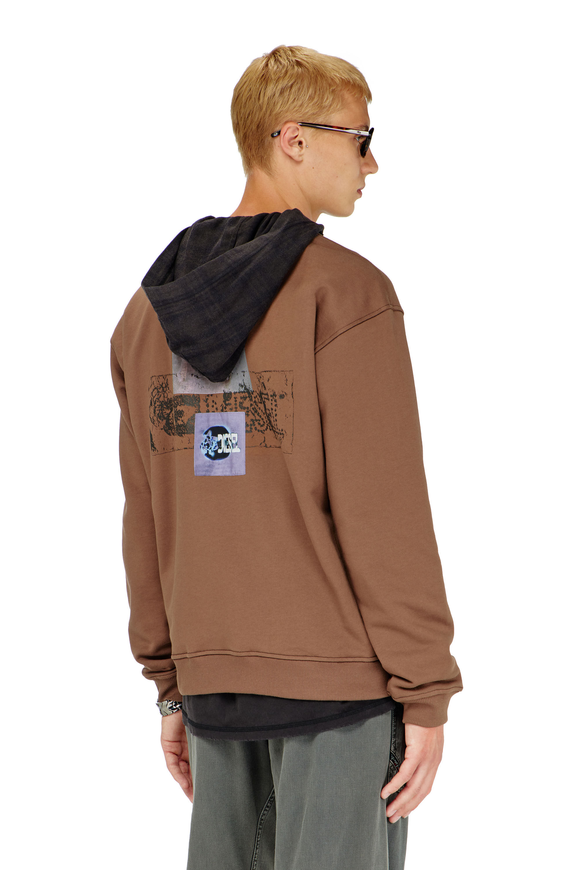 Diesel - S-NORM-AA6, Male's プルオーバースウェット in ブラウン - 3
