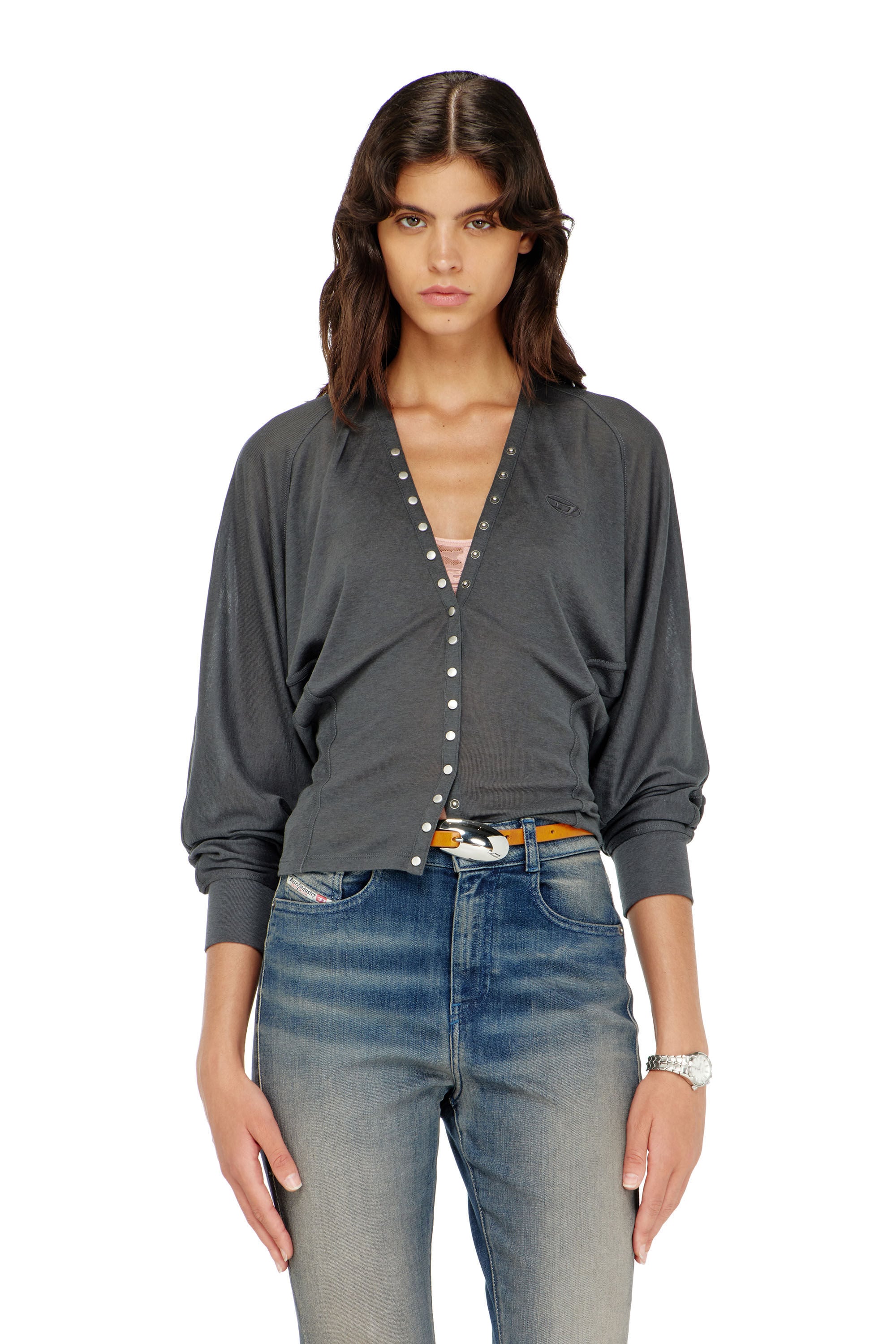 Diesel - T-ISERINA, Female's 長袖トップ in グレー - 3