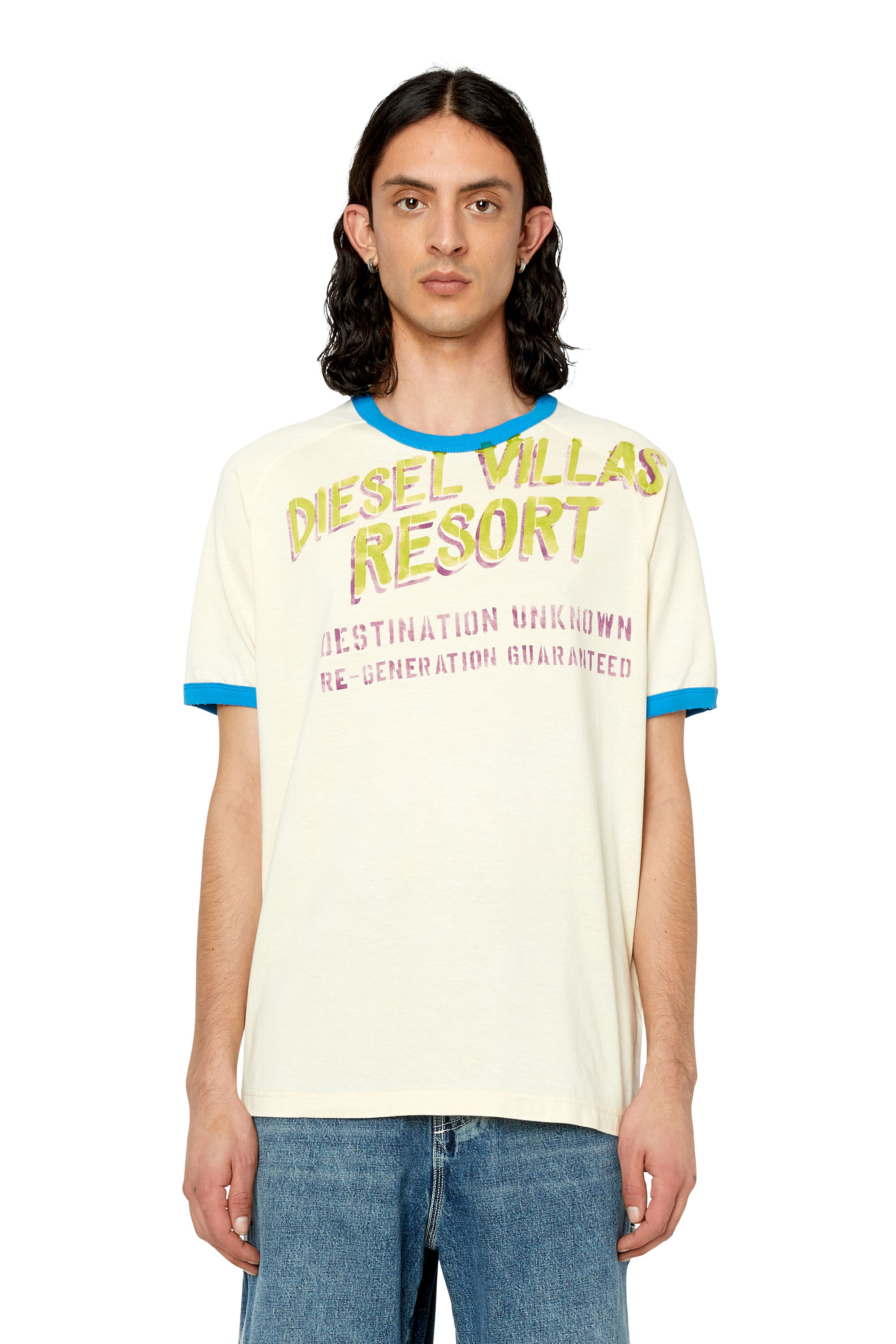 Diesel - T-DIELAN, Male's Tシャツ スリムフィット in ホワイト - 3
