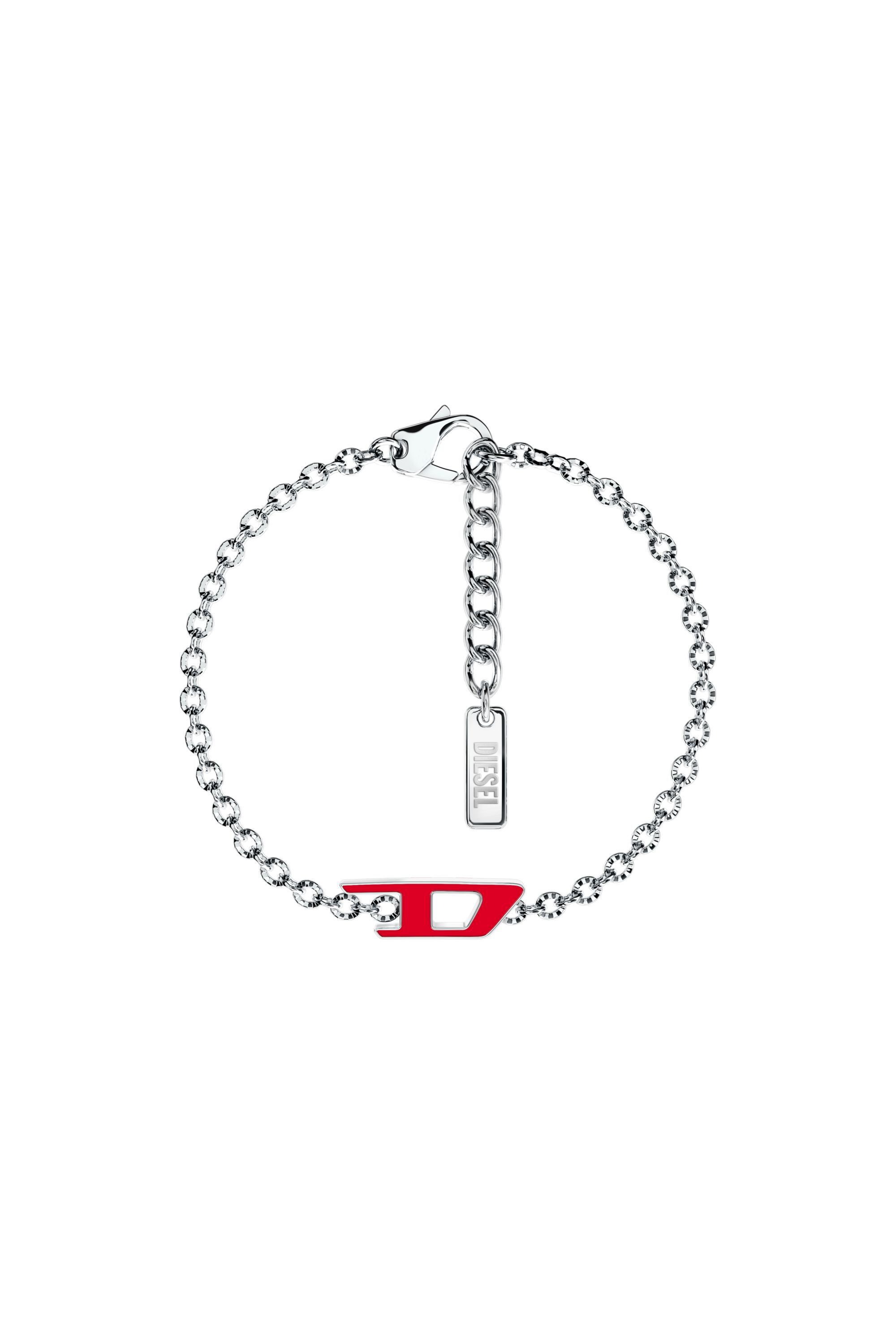 Diesel - DX1691040 JEWELLERY, Unisex's Stainless steel chain bracelet in シルバー/ブルー - 1