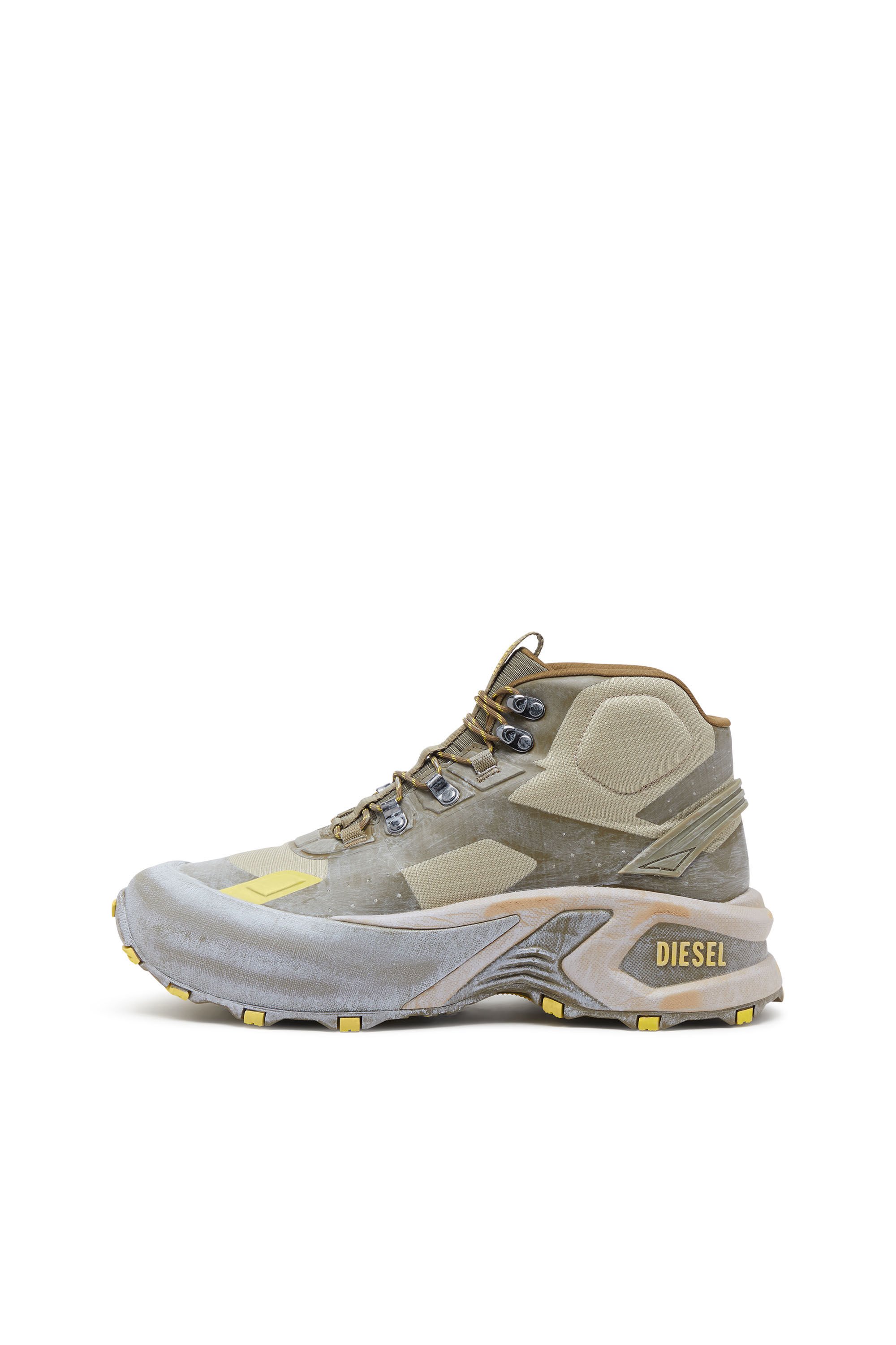 Diesel - D-CAGE HIKING, Male's スニーカー in グリーン/イエロー - 7