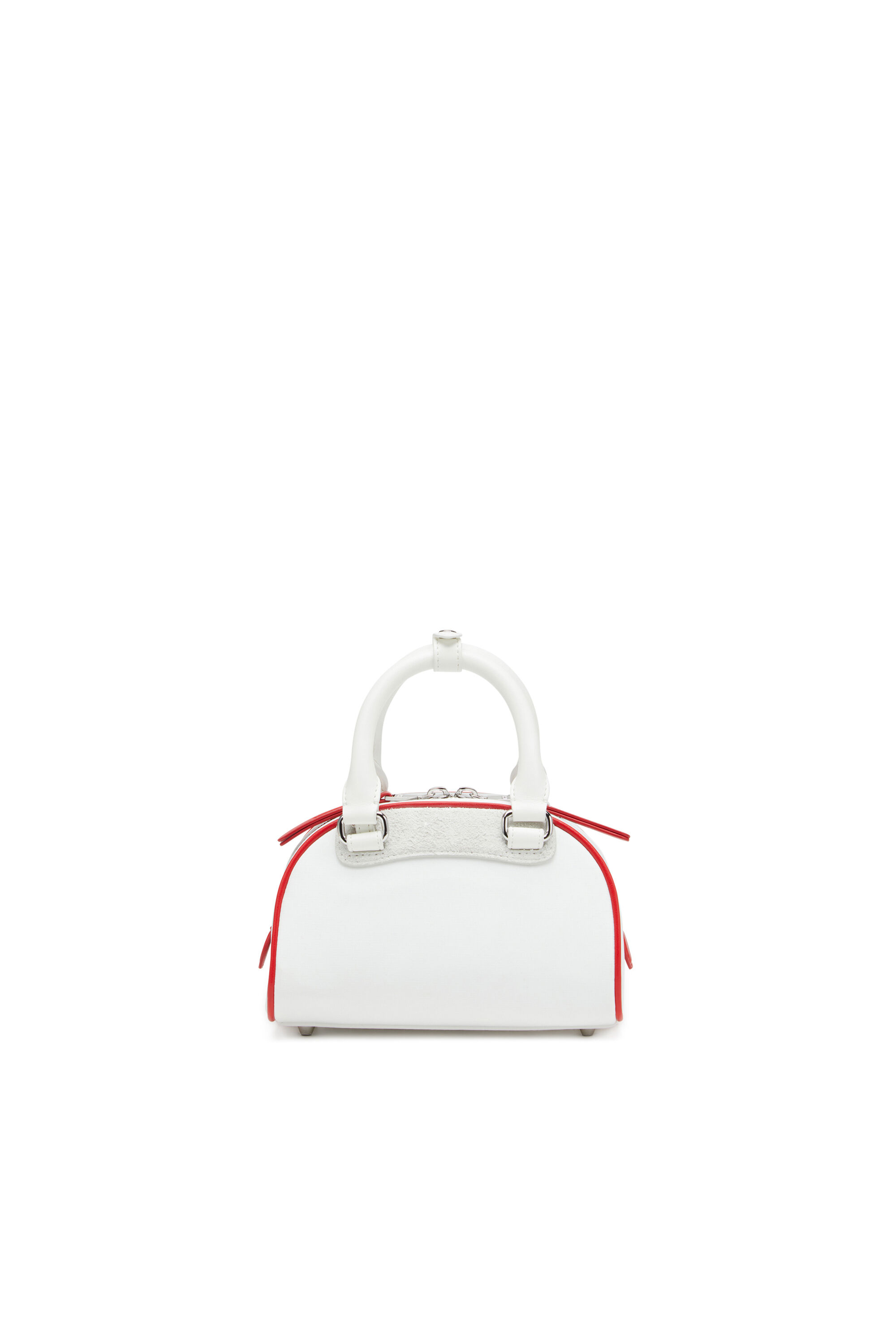 Diesel - 1DR DOME CROSSBODY, Female's Colour-block mini bowling bag in ホワイト - 3