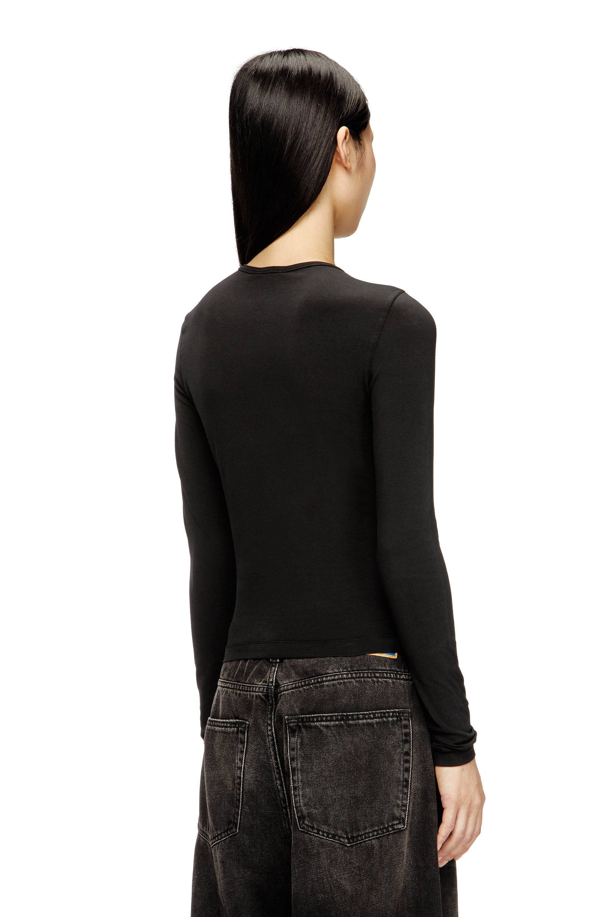 Diesel - T-UNCUTIESLONG-LS-OD, Female's 長袖トップ in ブラック - 4