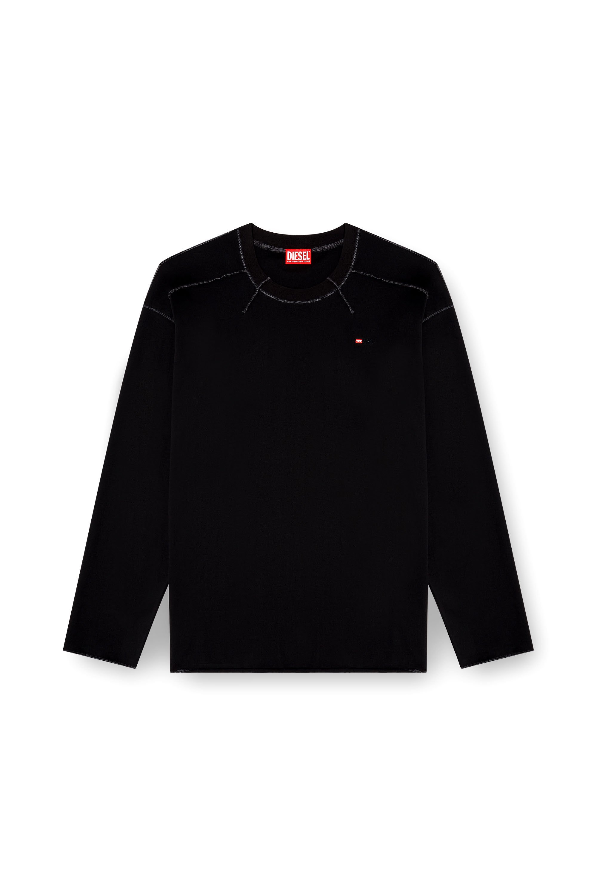 Diesel - T-CRAHOR-BOXT-LS-T1, Male's 長袖Tシャツ in ブラック - 2