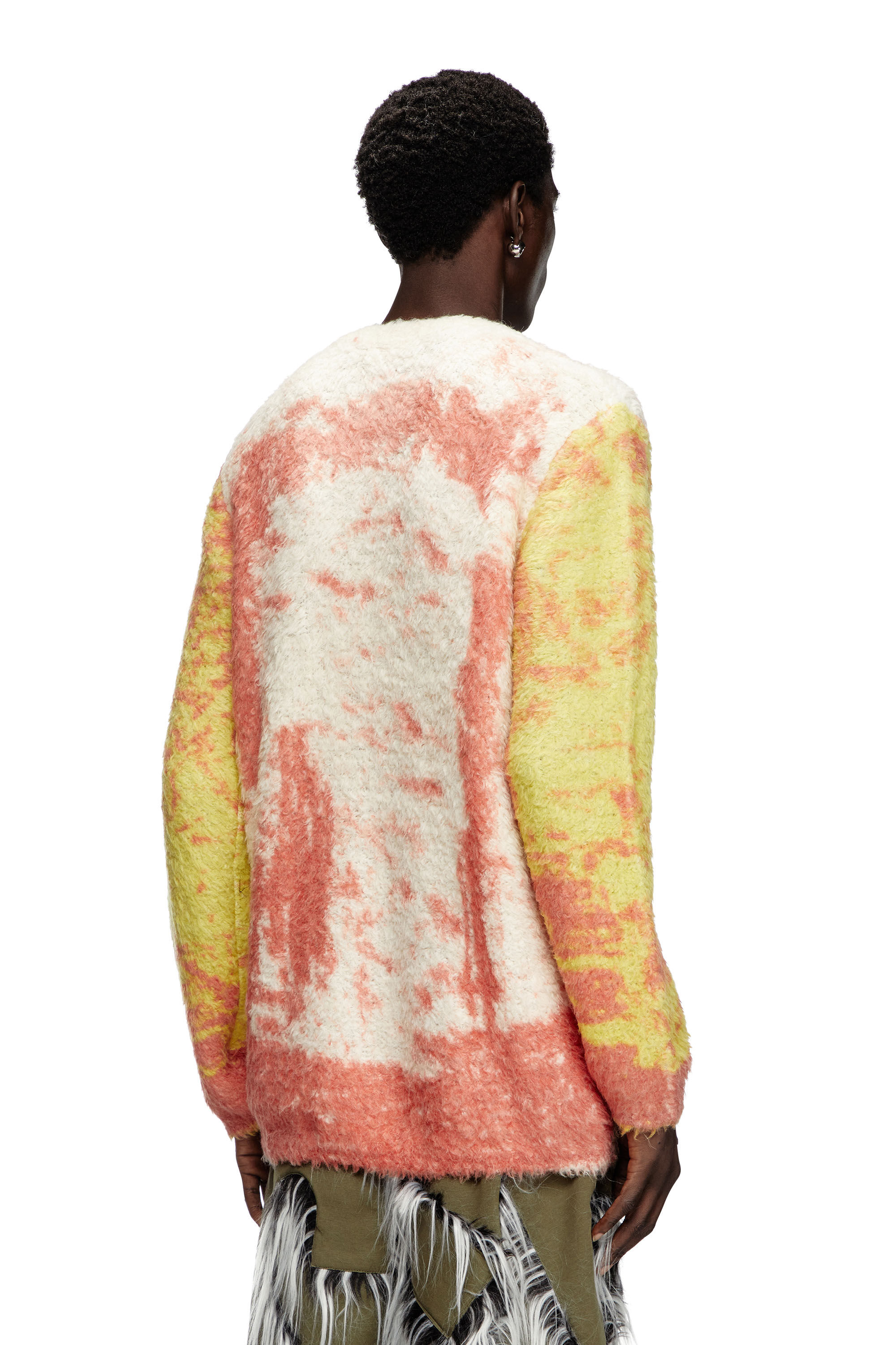 Diesel - K-MUNARI, Male's Alpaca-blend jumper with Pop print in レッド/イエロー - 5
