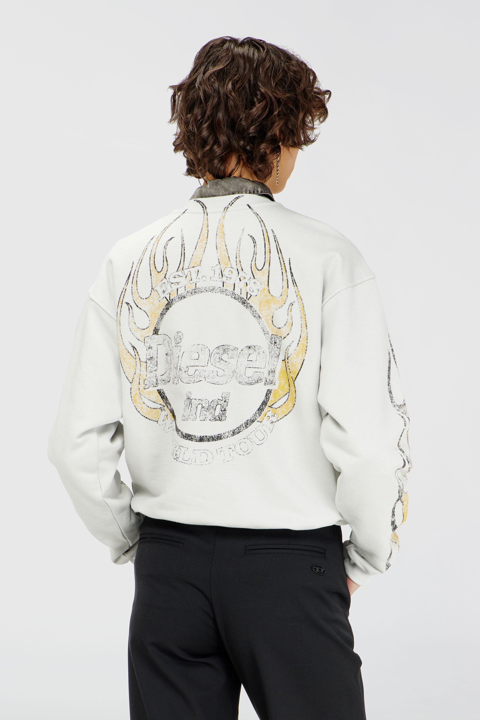 Diesel - F-CREWY-B3, Female's スウェットプルオーバー in ホワイト - 4