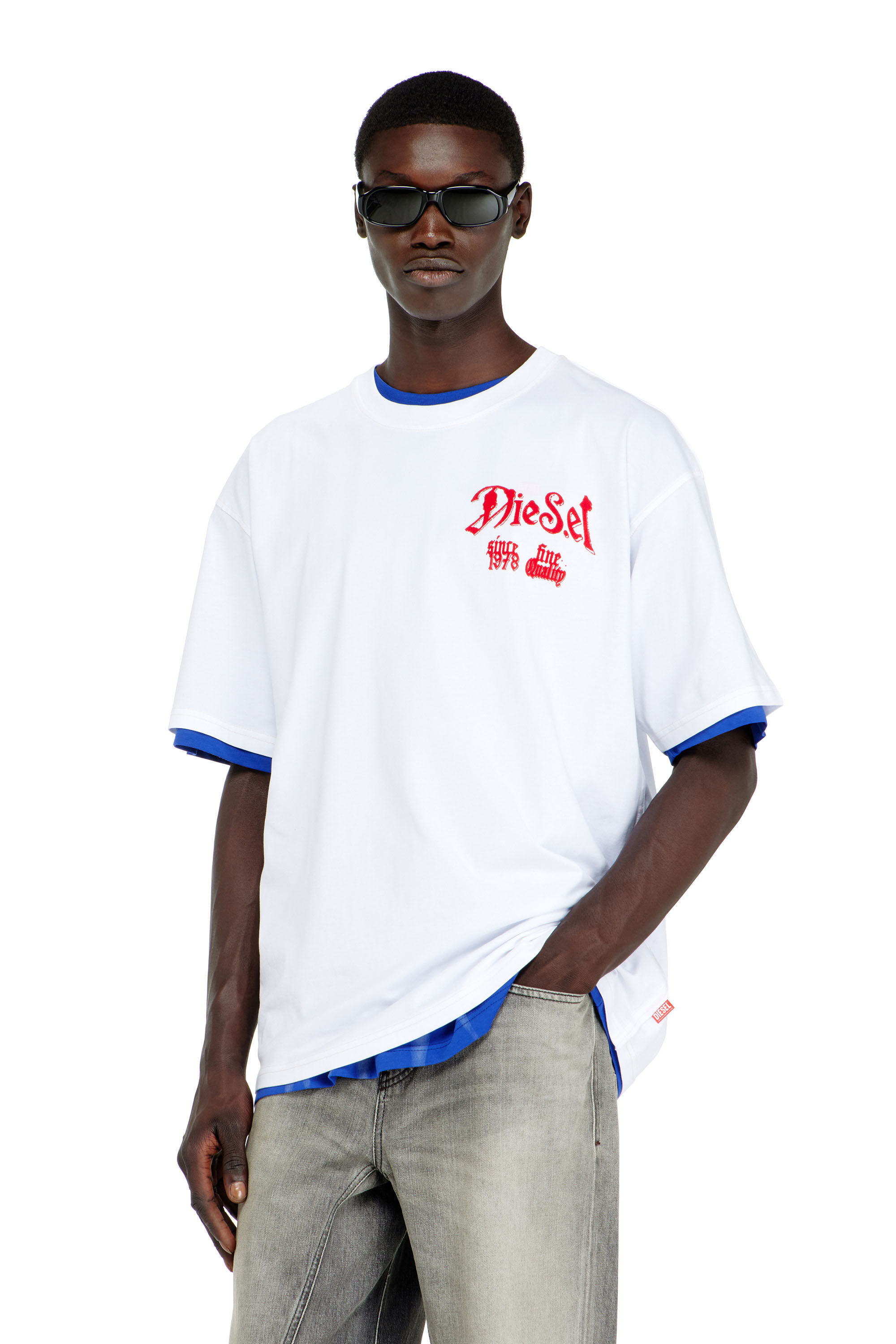 Diesel - T-BOXT-AA2, Male's Tシャツ in ホワイト - 3