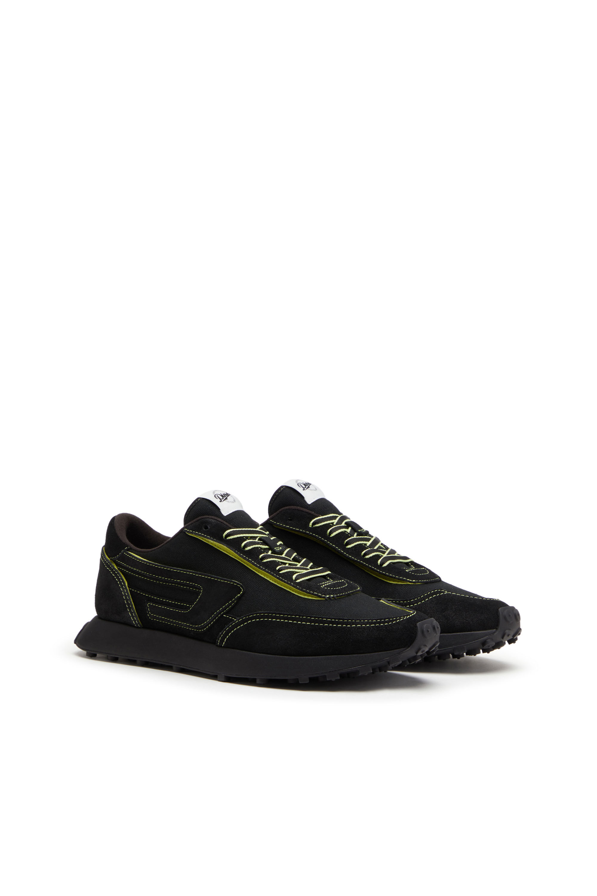 Diesel - S-RACER LC X, Male's スウェード キャンバス ローカットスニーカー - S-Racer Lc X in ブラック - 3