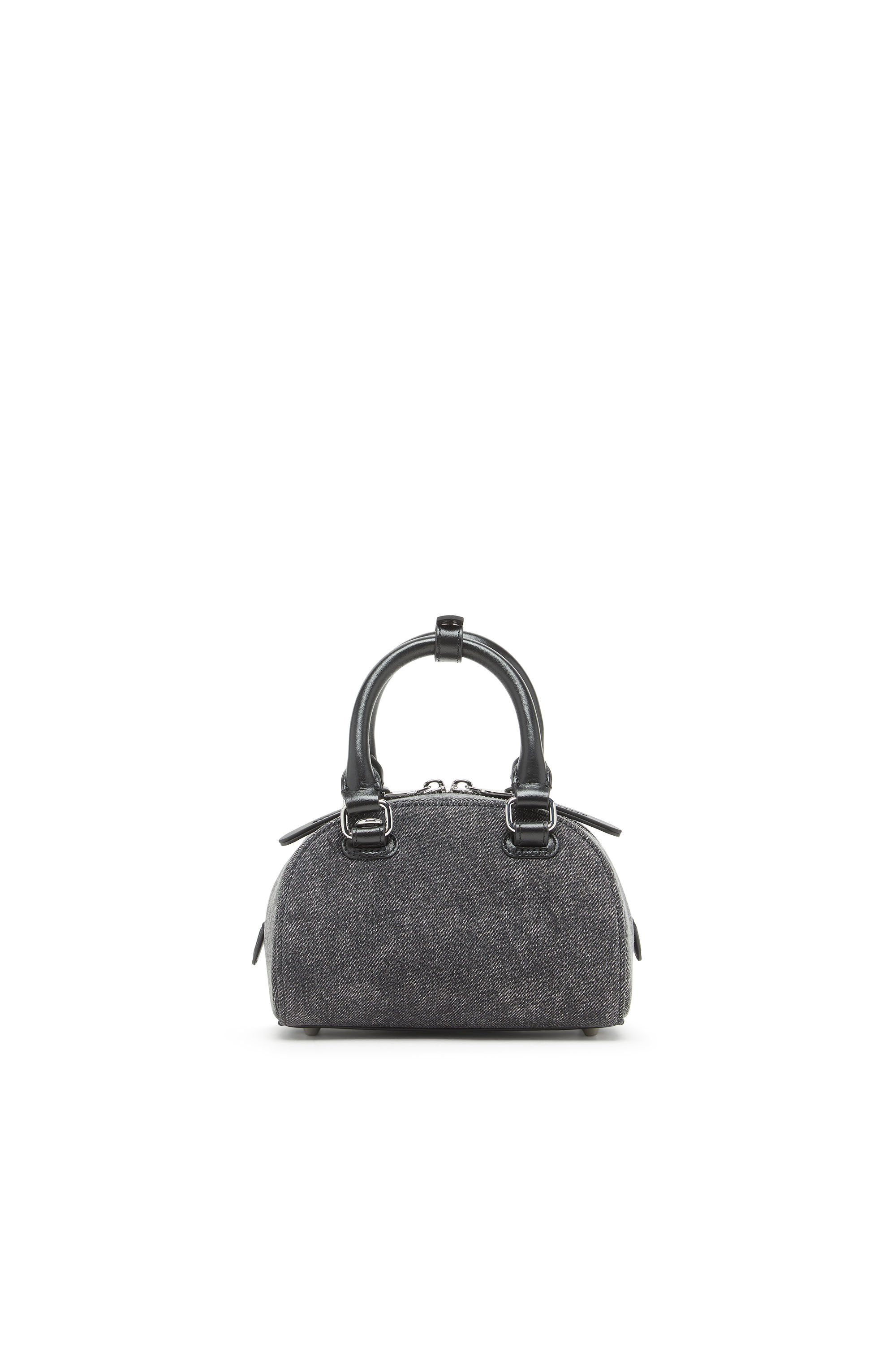 Diesel - 1DR DOME CROSSBODY, Female's 1DR Dome-Mini bowling bag in washed denim in グレー - 3