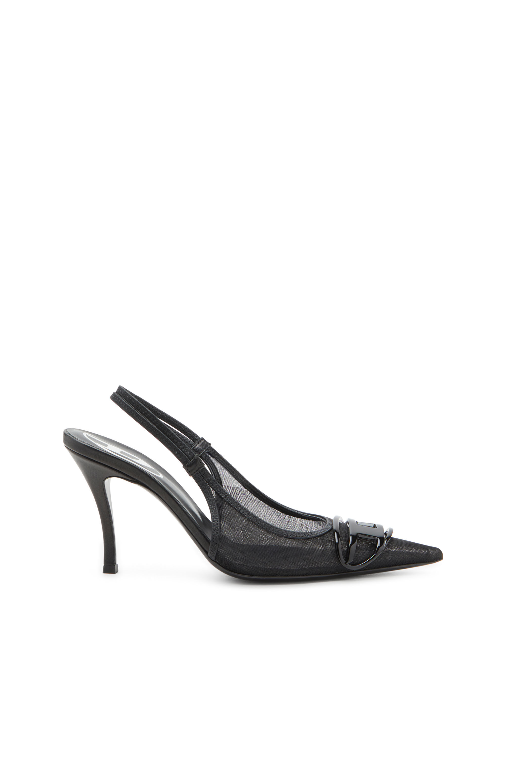 Diesel - D-VENUS SB, Female's D-Venus-Slingback pumps in leather-trimmed mesh in ブラック - 1