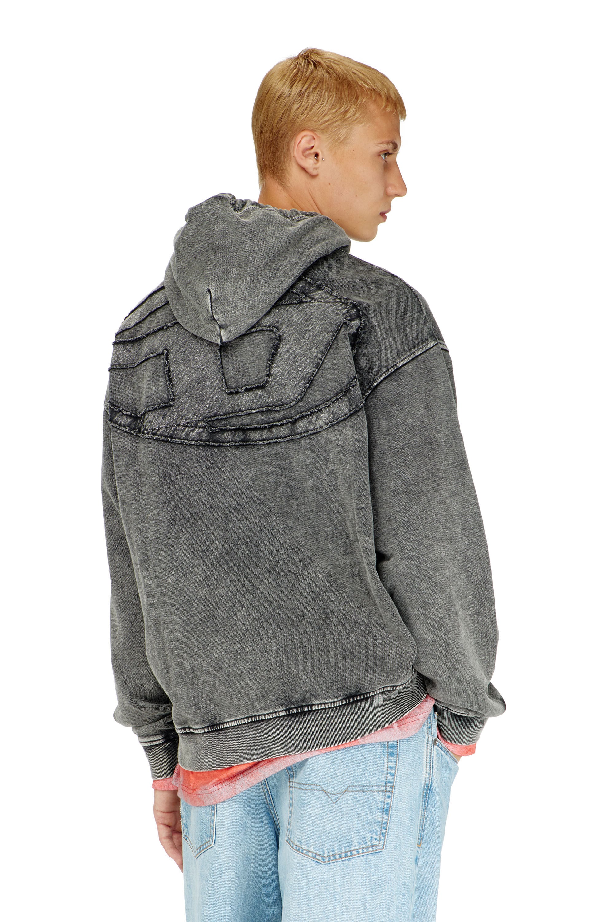S-BOXT-HOOD-DEN プルオーバーパーカー｜グレー｜メンズ｜DIESEL