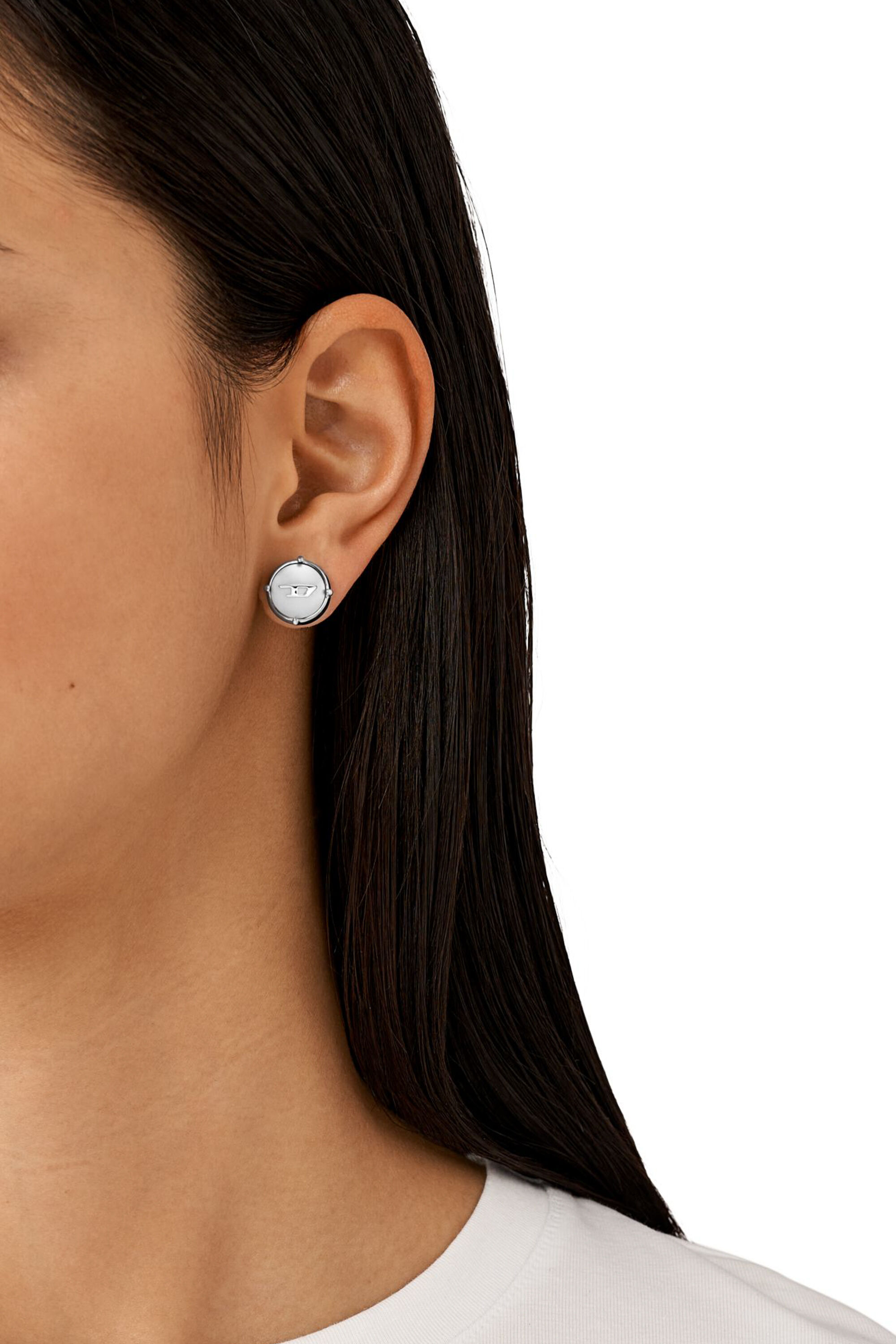 Diesel - DX1495, Unisex's Stainless steel stud earring in シルバー - 4