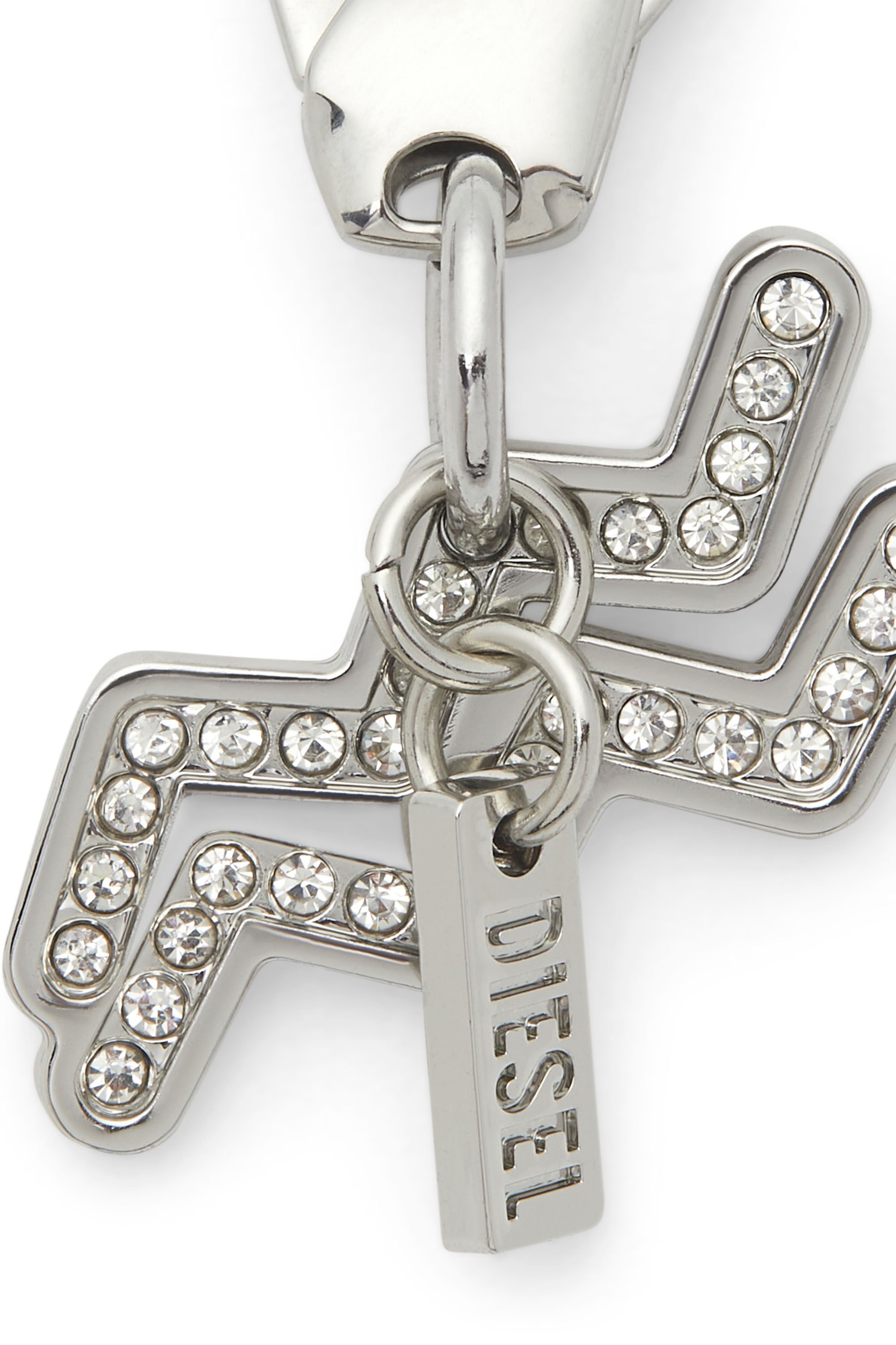Diesel - CHARM ACQUARIUS, Unisex's Metal Aquarius charm with rhinestones in シルバー - 2