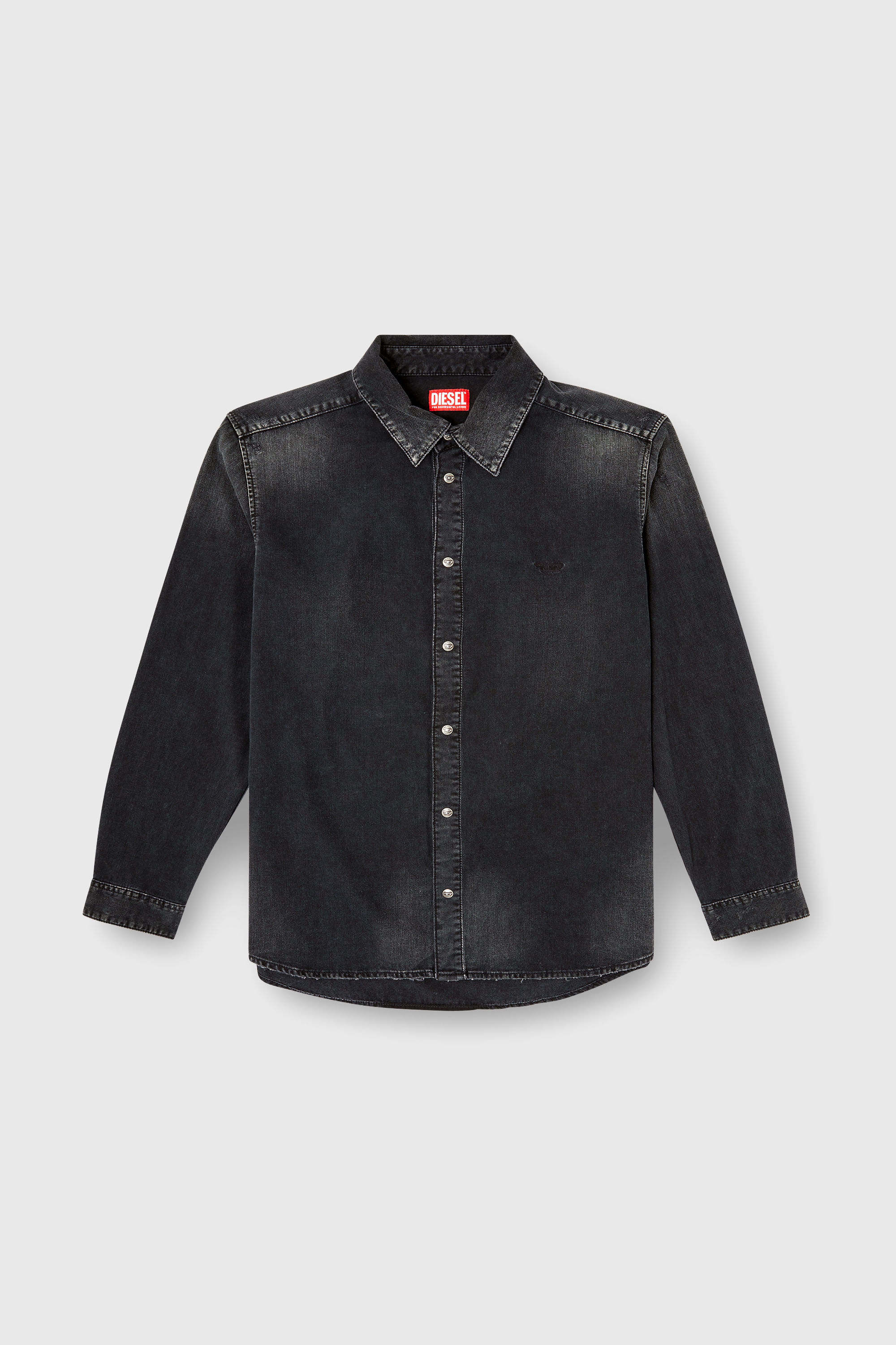 D-SIMPLY Long-sleeve denim shirt｜ブラック｜メンズ｜DIESEL