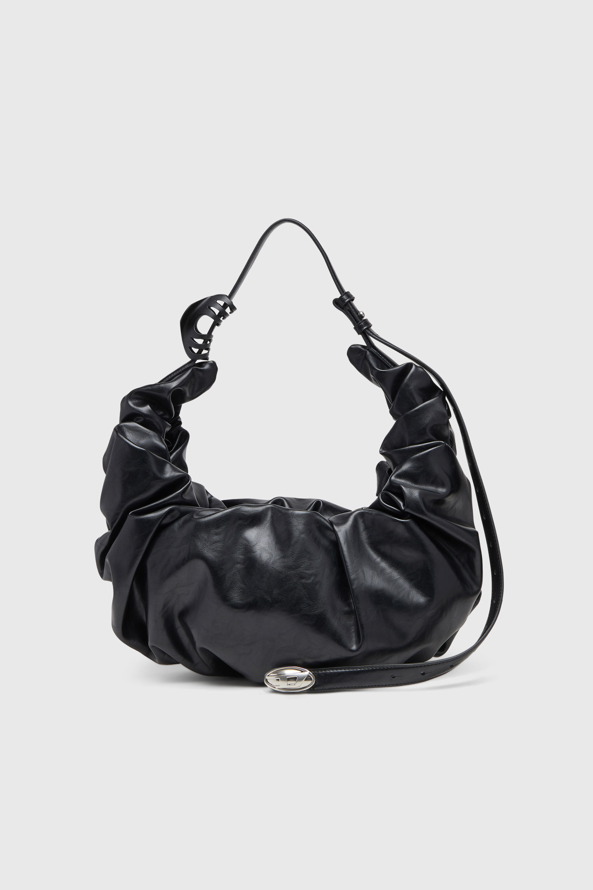 【完売品】DIESEL ワンショルダー バッグ ボディバッグ ボストン 黒 GRAB-D HOBO L ホーボーバッグ L｜ブラック｜ウィメンズ｜DIESEL