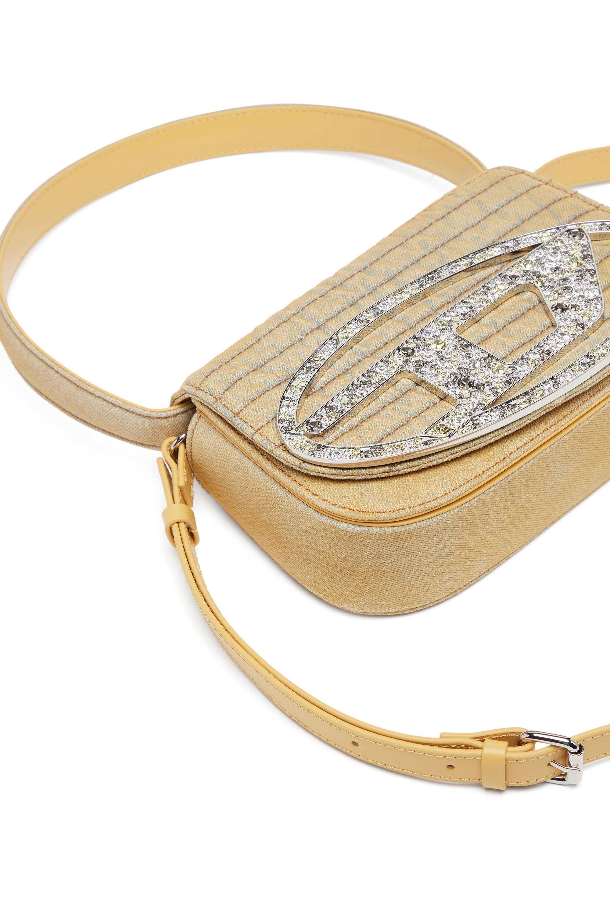 Diesel ラインストーンロゴ1DRショルダーバッグ 1DR ｜イエロー  