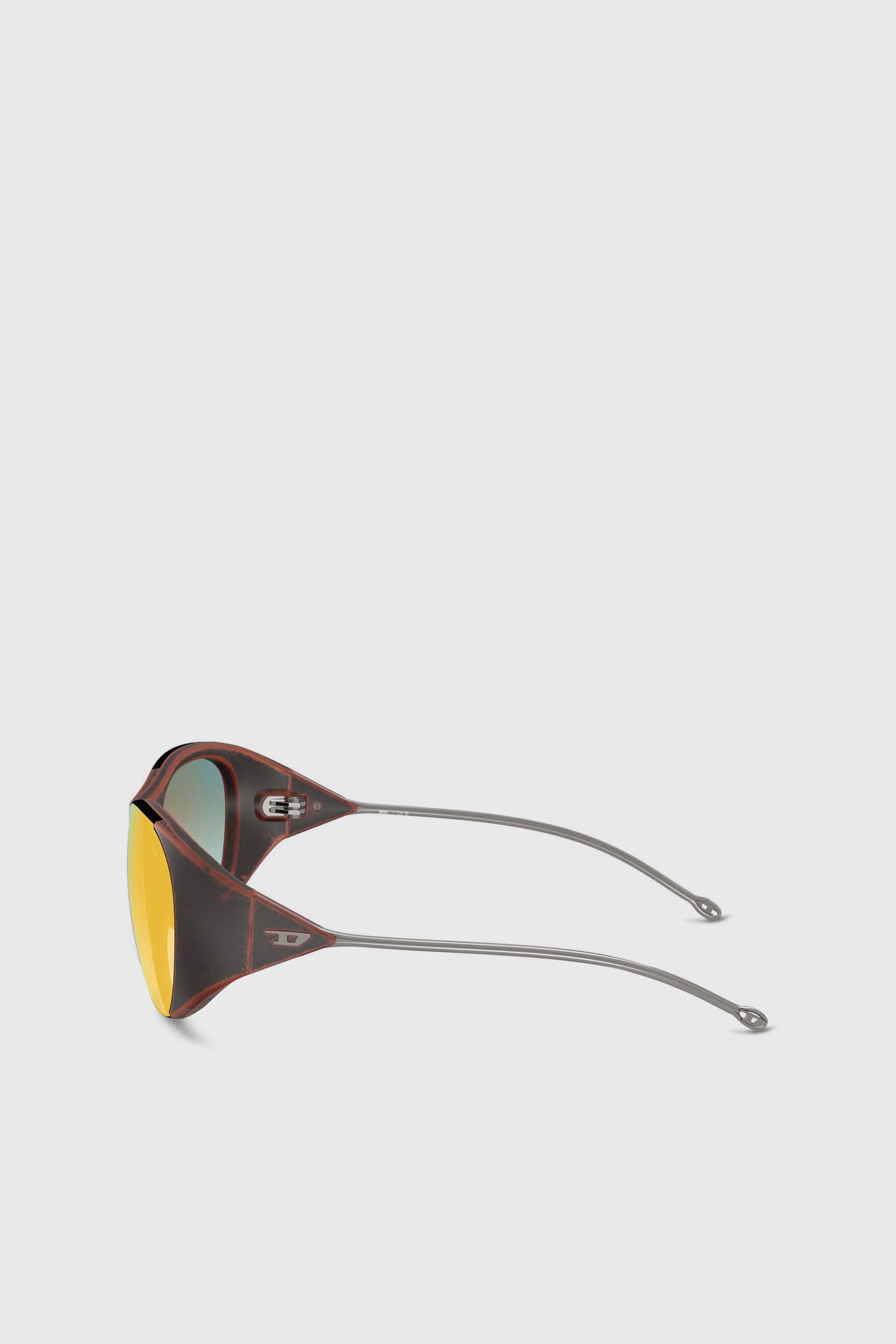 Diesel - 0DL3003, Unisex's Iconic oval sunglasses in オレンジ/グレー - 2
