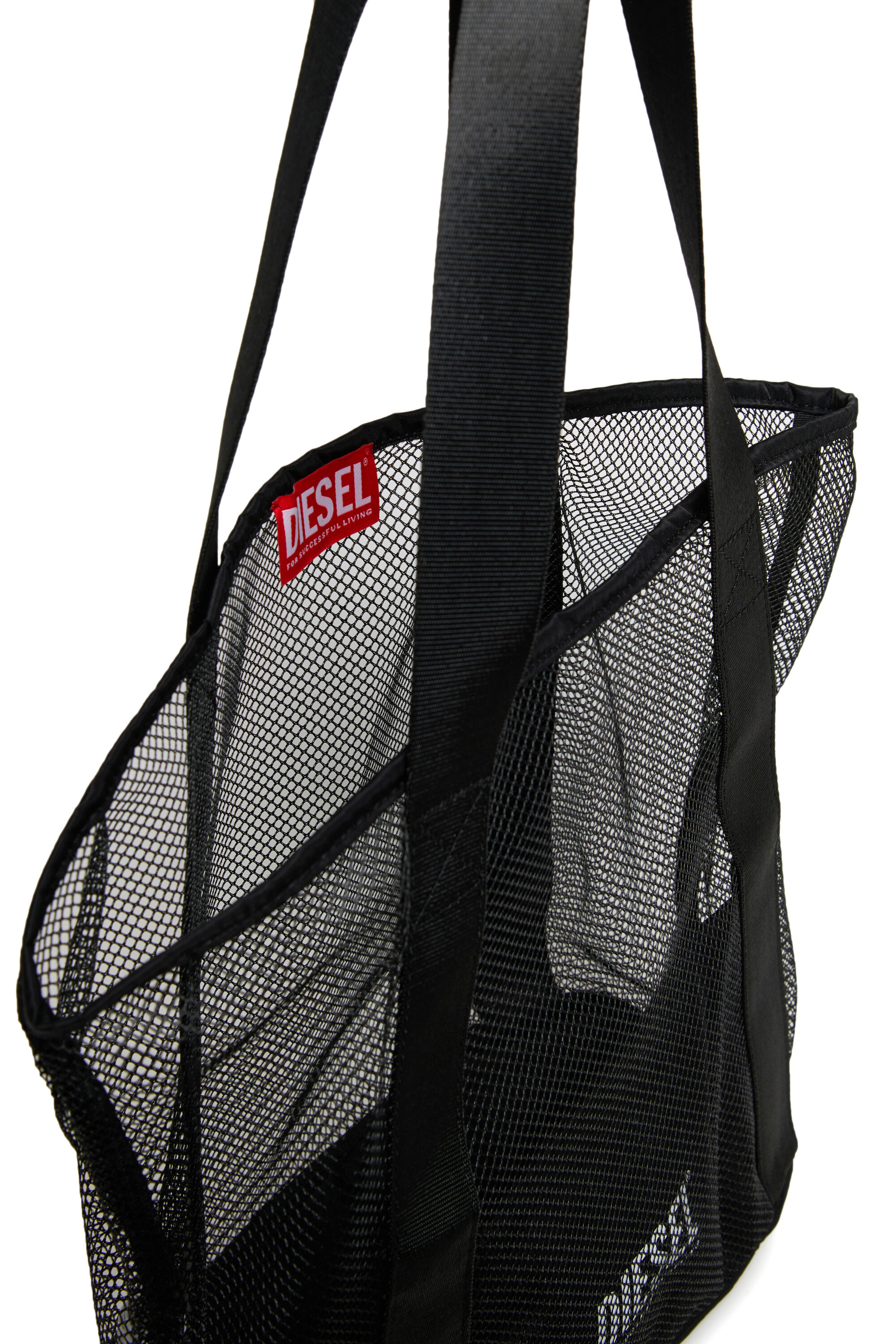 Diesel - WAPYS, Female's WAPYS-Tote bag in nylon mesh in ブラック - 4