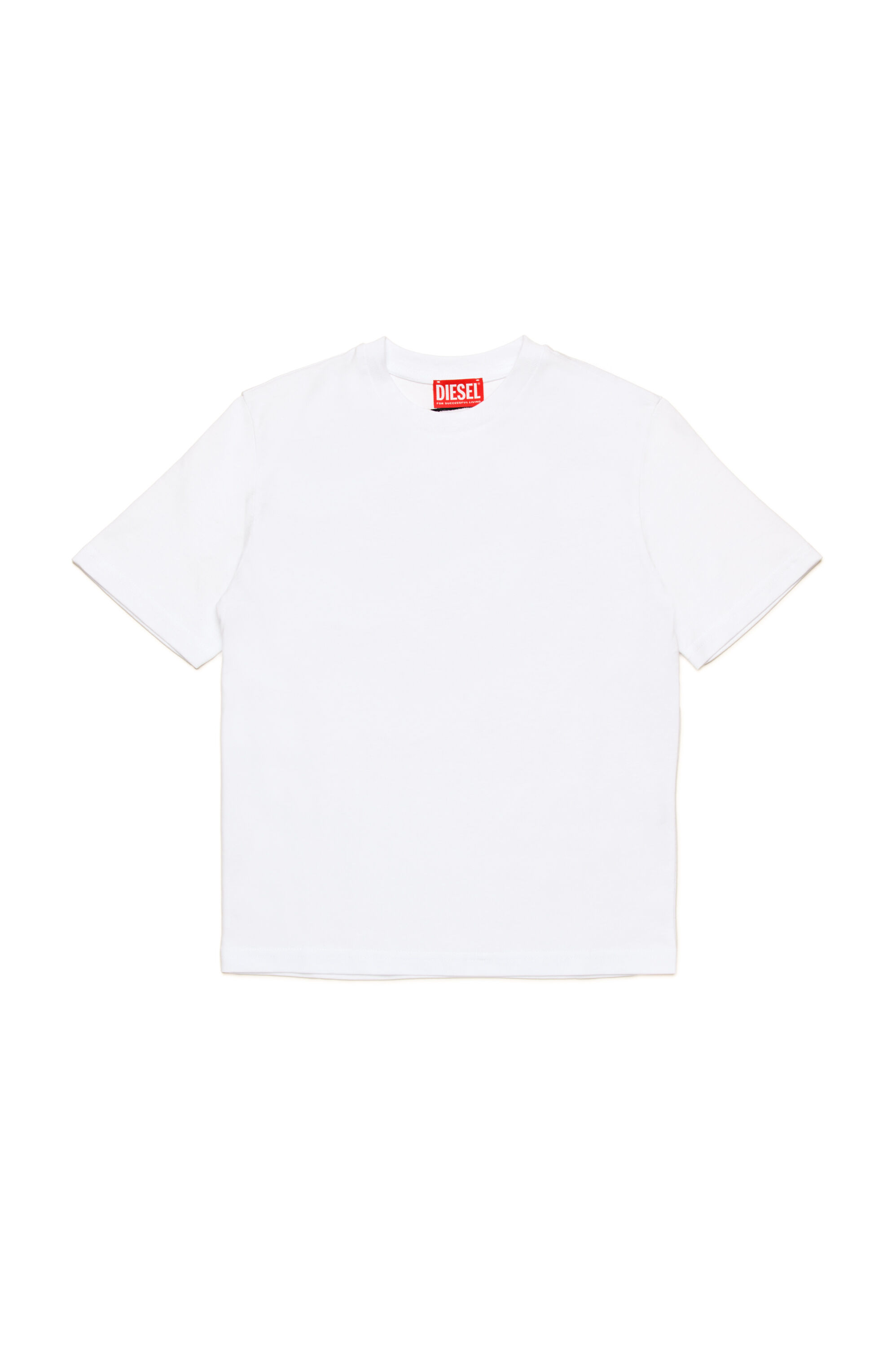 Diesel - TBOGGYMEGOVALD OVER, Male's T-shirt with mega Oval D embroidery in ホワイト - 1