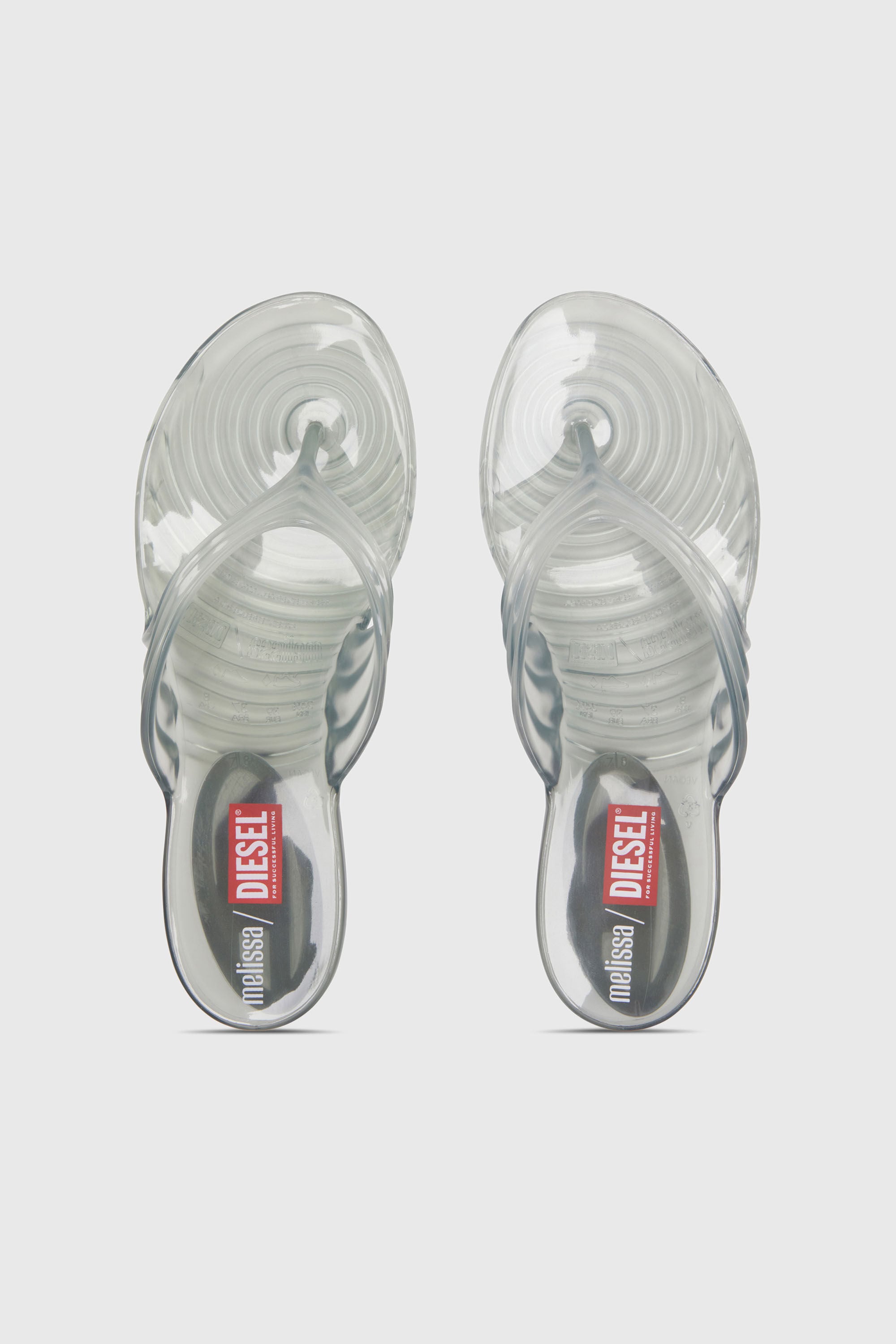 Diesel - MELISSA QUANTUM THONG, Female's Sculptural flip-flops in Melflex&reg; in ライトグレー - 6