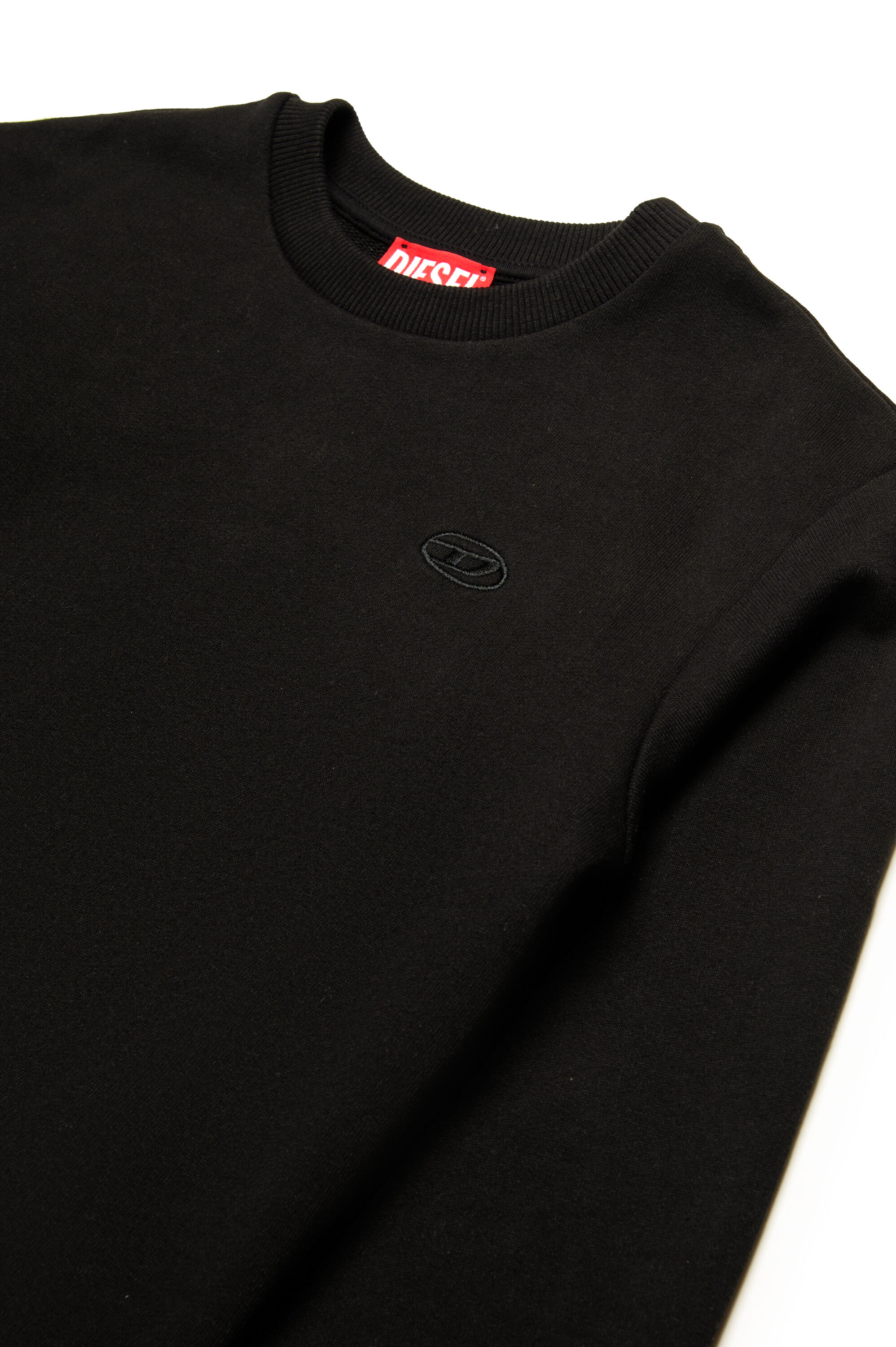 Diesel - SROBMEGOVALD OVER, Male's Sweatshirt with mega Oval D embroidery in ブラック - 3