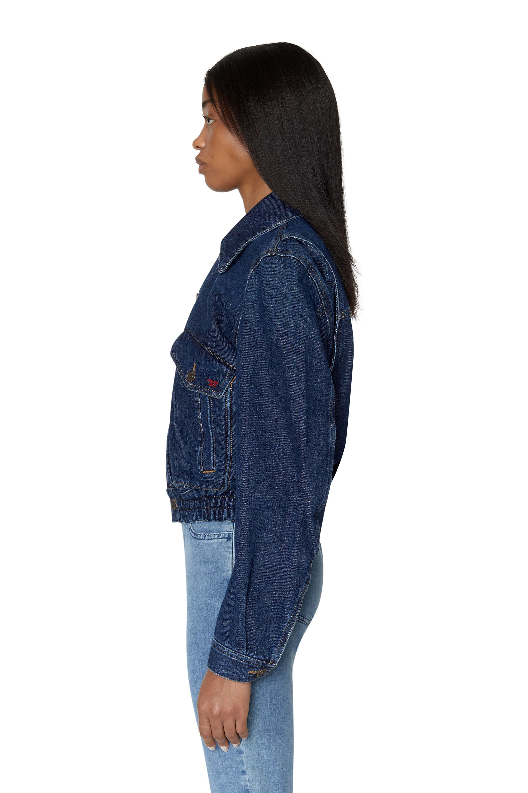 Diesel - DE-TRACY BOMBER JACKET, Female's Bomber jacket in denim in ダークブルー - 6