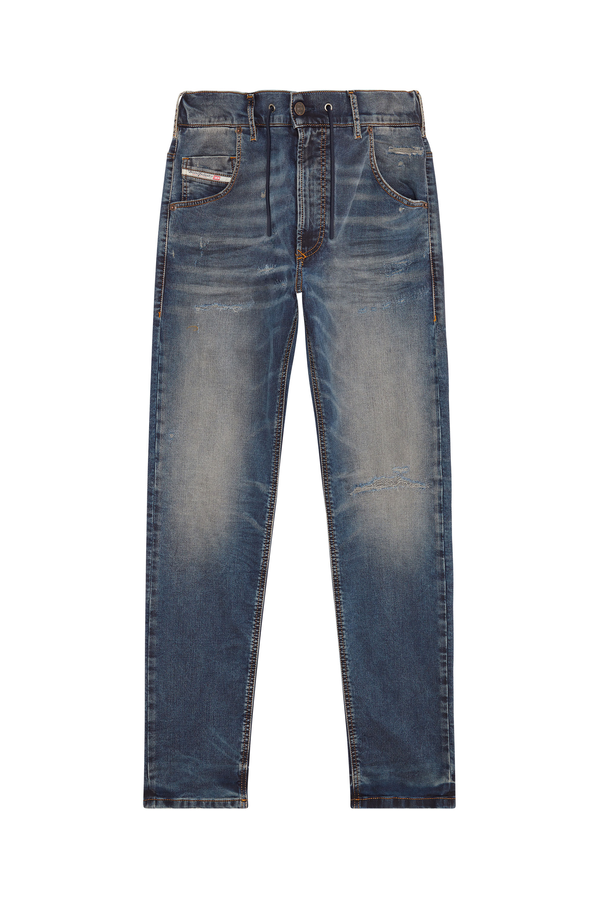 Diesel - Male's Tapered 2030 D-Krooley Joggjeans® E9H98, ダークブルー - 2