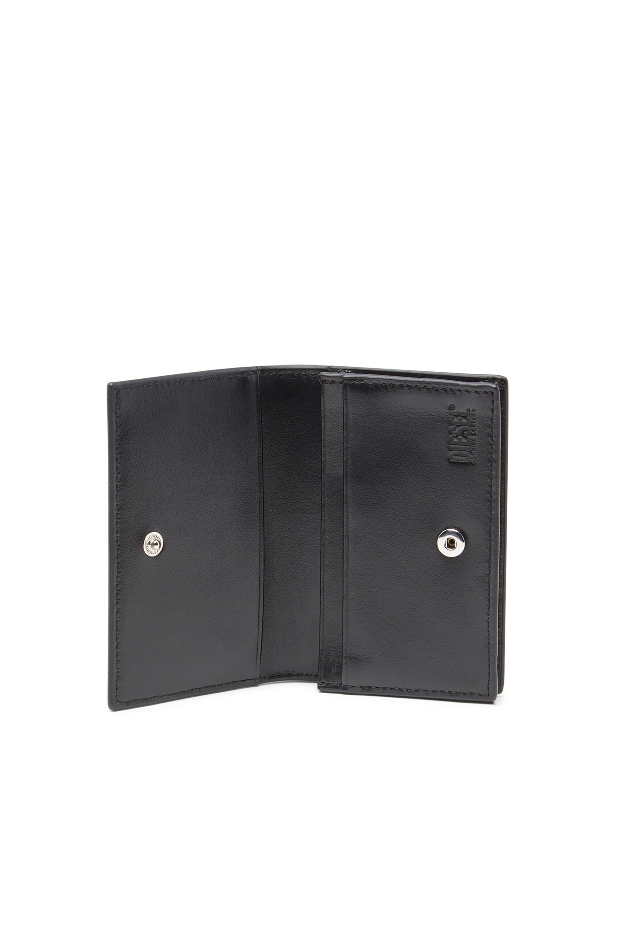 Diesel - 1DR CARD HOLDER IV, Female's Leather card holder with enamelled Oval D in ブラック - 3