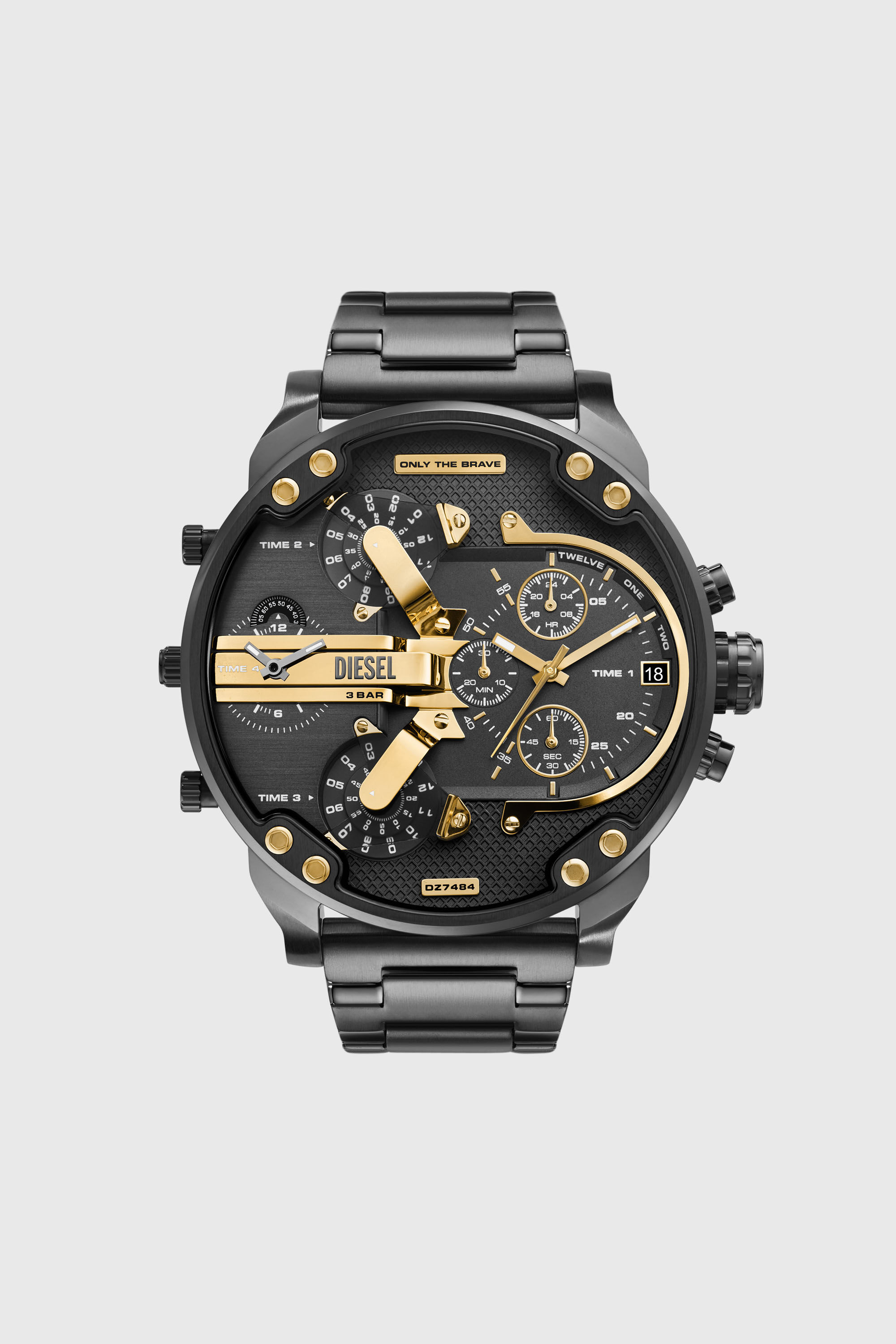 DZ7484 Mr. Daddy Two-Tone Stainless Steel Watch｜グレー｜メンズ