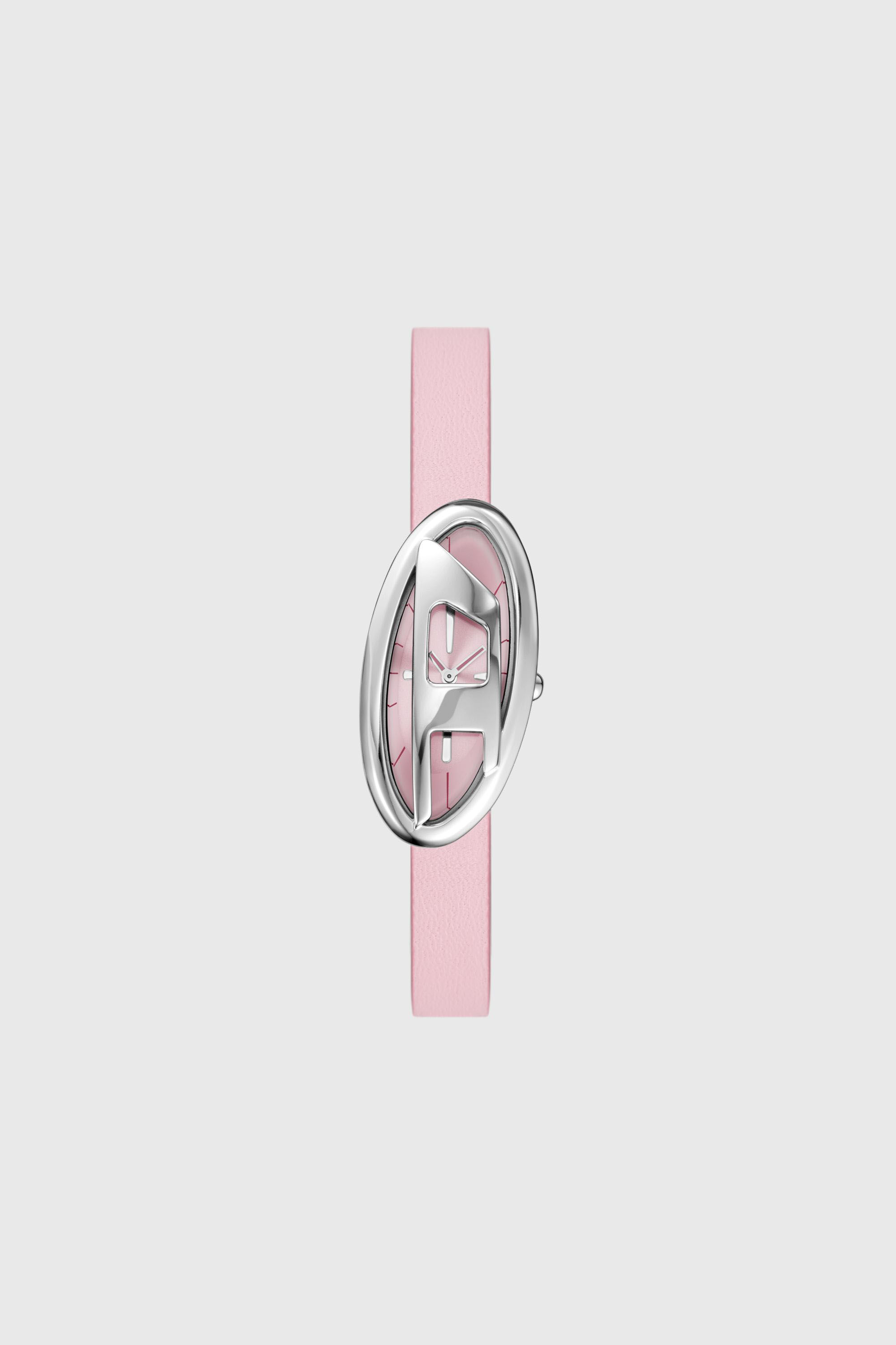 Diesel - DZ5621 WATCH, Female's D-Era Two-Hand Leather Watch in ピンク / ホワイト - 1
